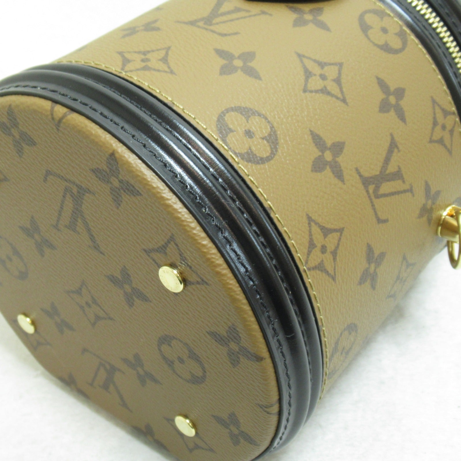 LOUIS VUITTON **【激減優惠】Monogram Reverse Cannes金扣手挽肩背兩用袋啡色