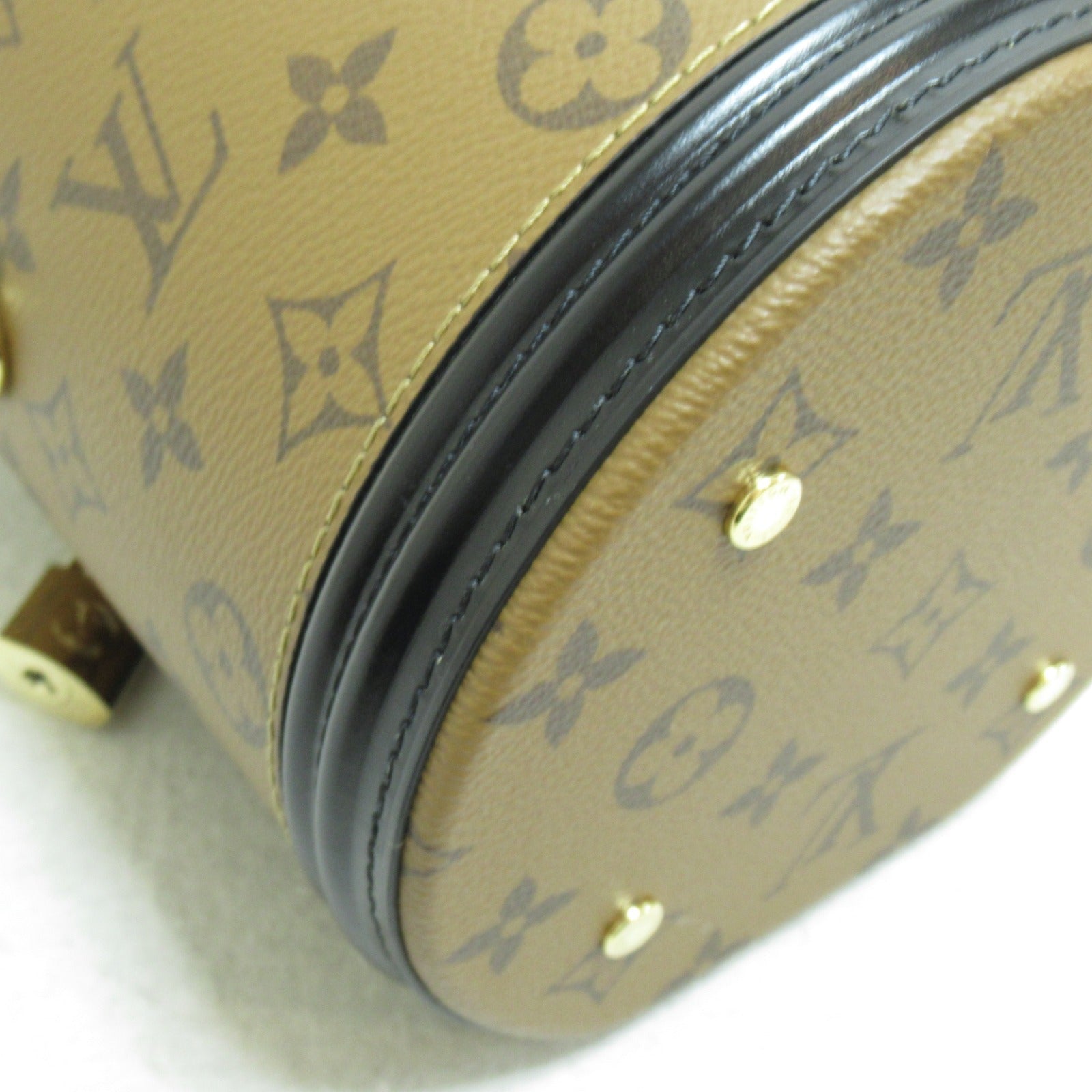 LOUIS VUITTON **【激減優惠】Monogram Reverse Cannes金扣手挽肩背兩用袋啡色