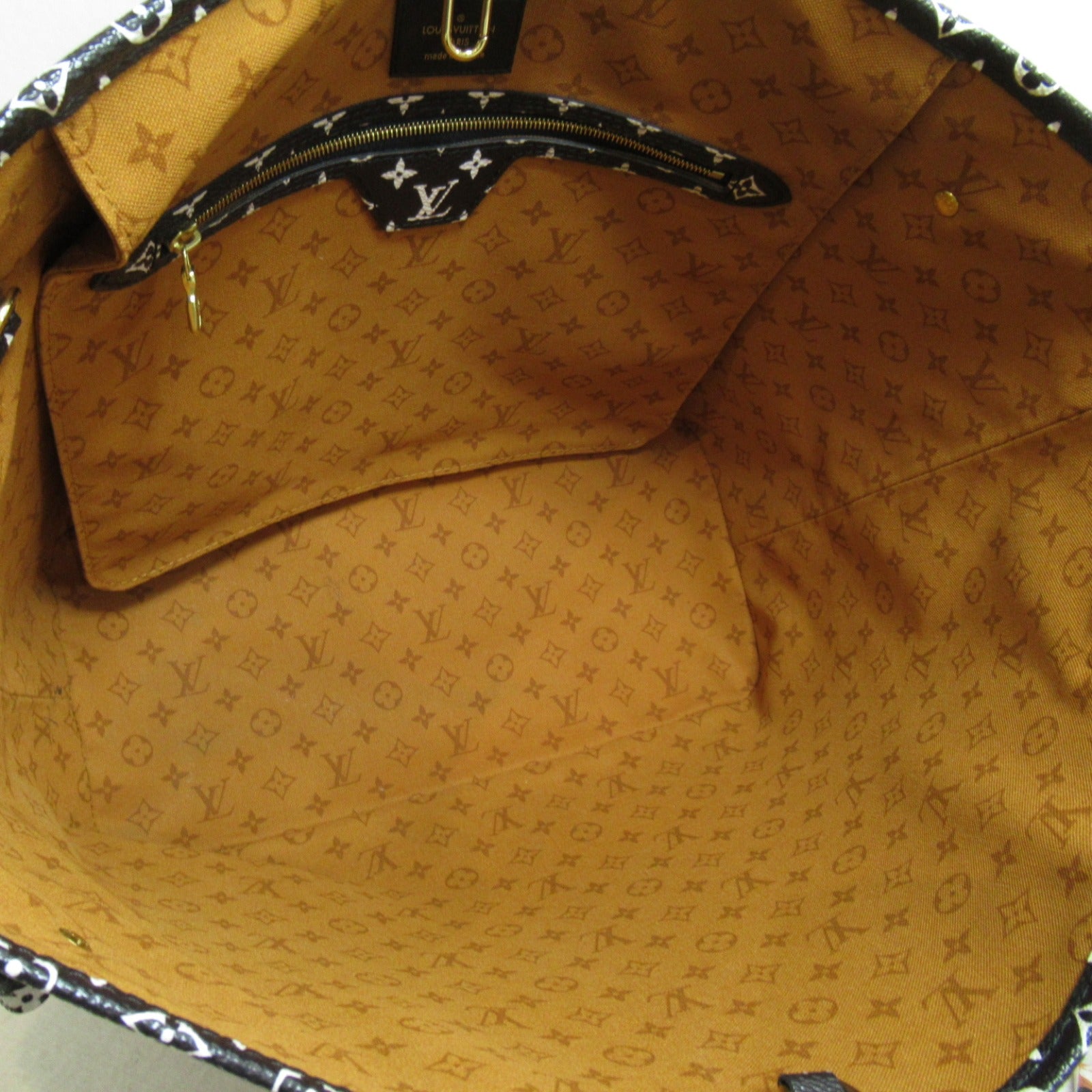 LOUIS VUITTON Monogram Giant Crafty Neverfull MM手挽袋/肩背袋啡色