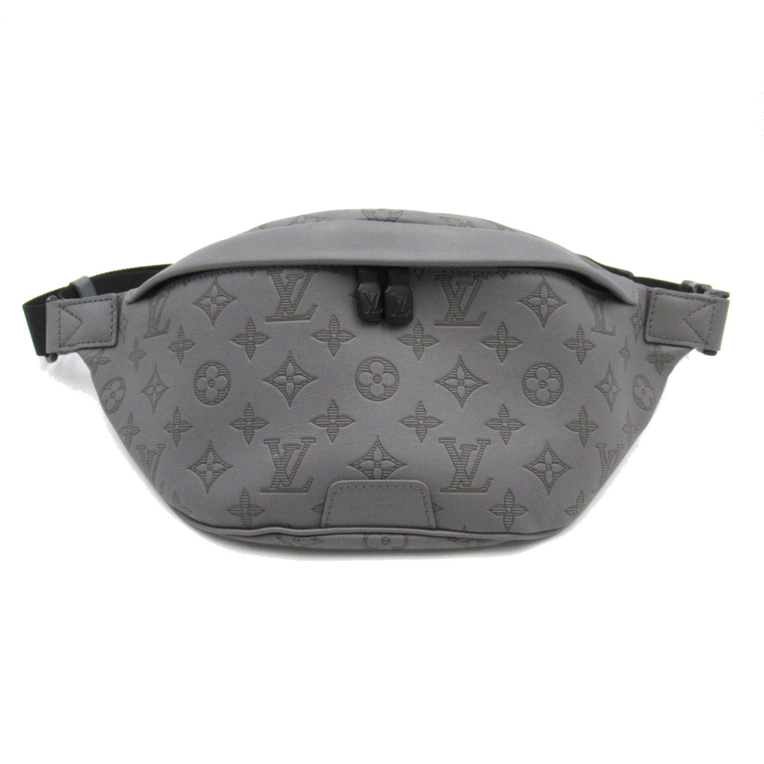 LOUIS VUITTON Monogram Shadow Discovery Bum PM腰包灰色