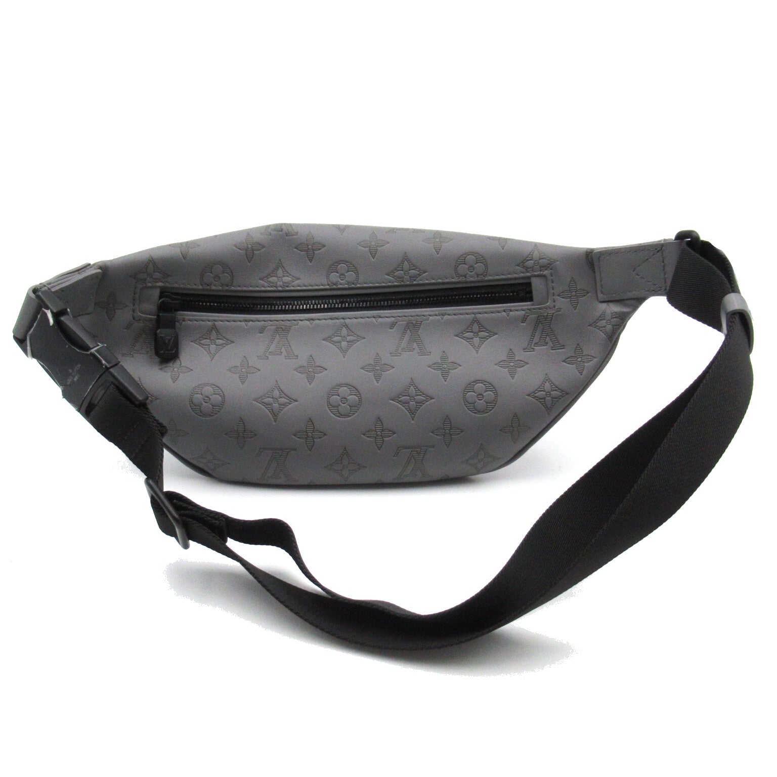 LOUIS VUITTON Monogram Shadow Discovery Bum PM腰包灰色