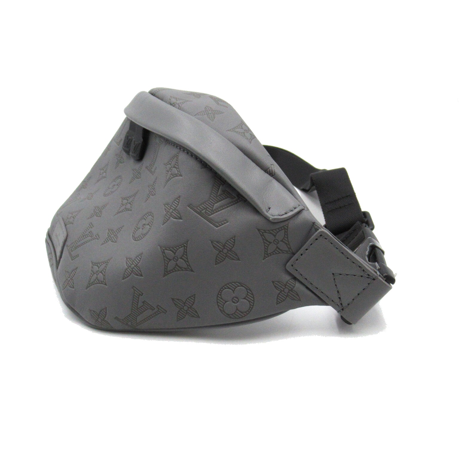 LOUIS VUITTON Monogram Shadow Discovery Bum PM腰包灰色
