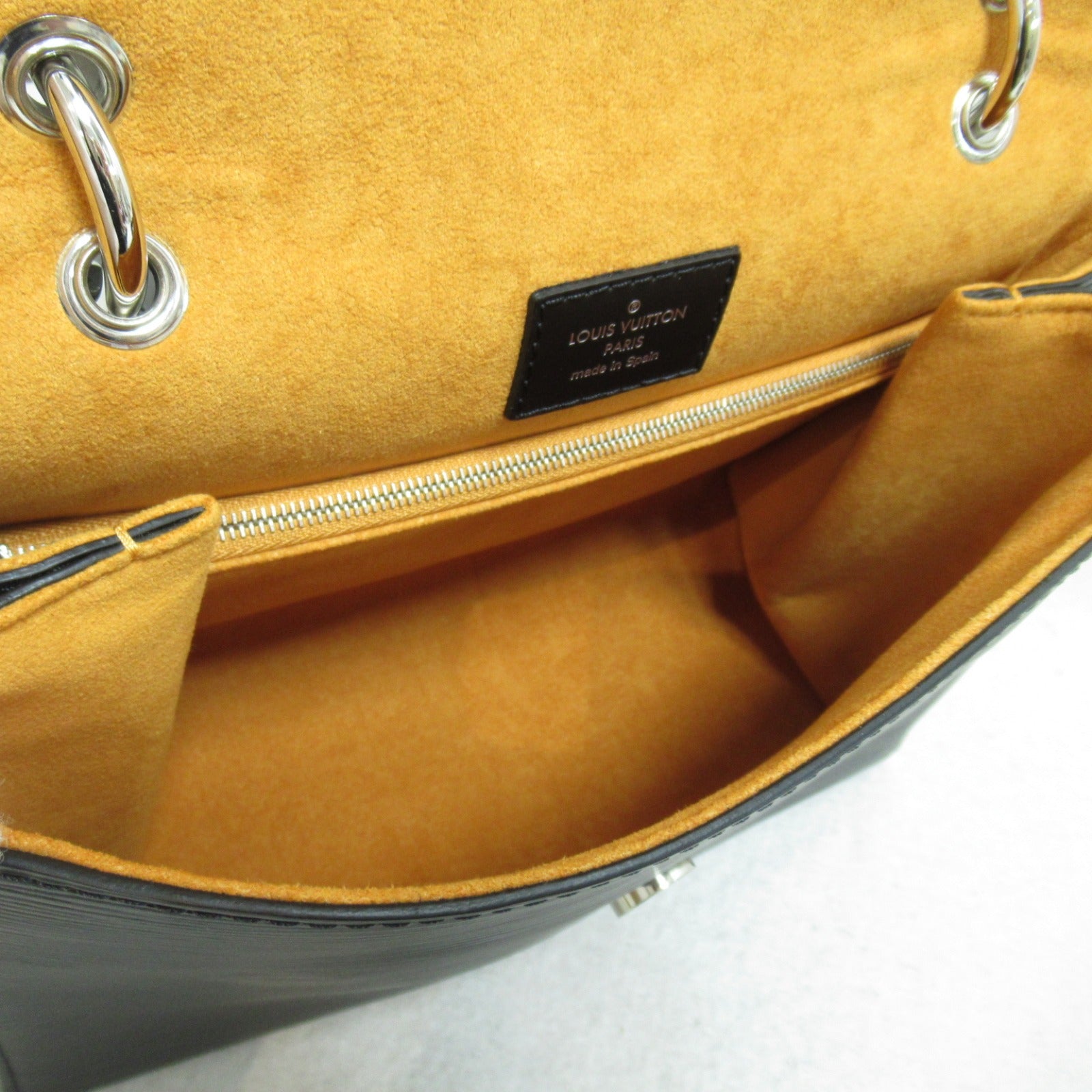 LOUIS VUITTON Epi GrenellePM銀扣手挽肩背兩用袋黑色