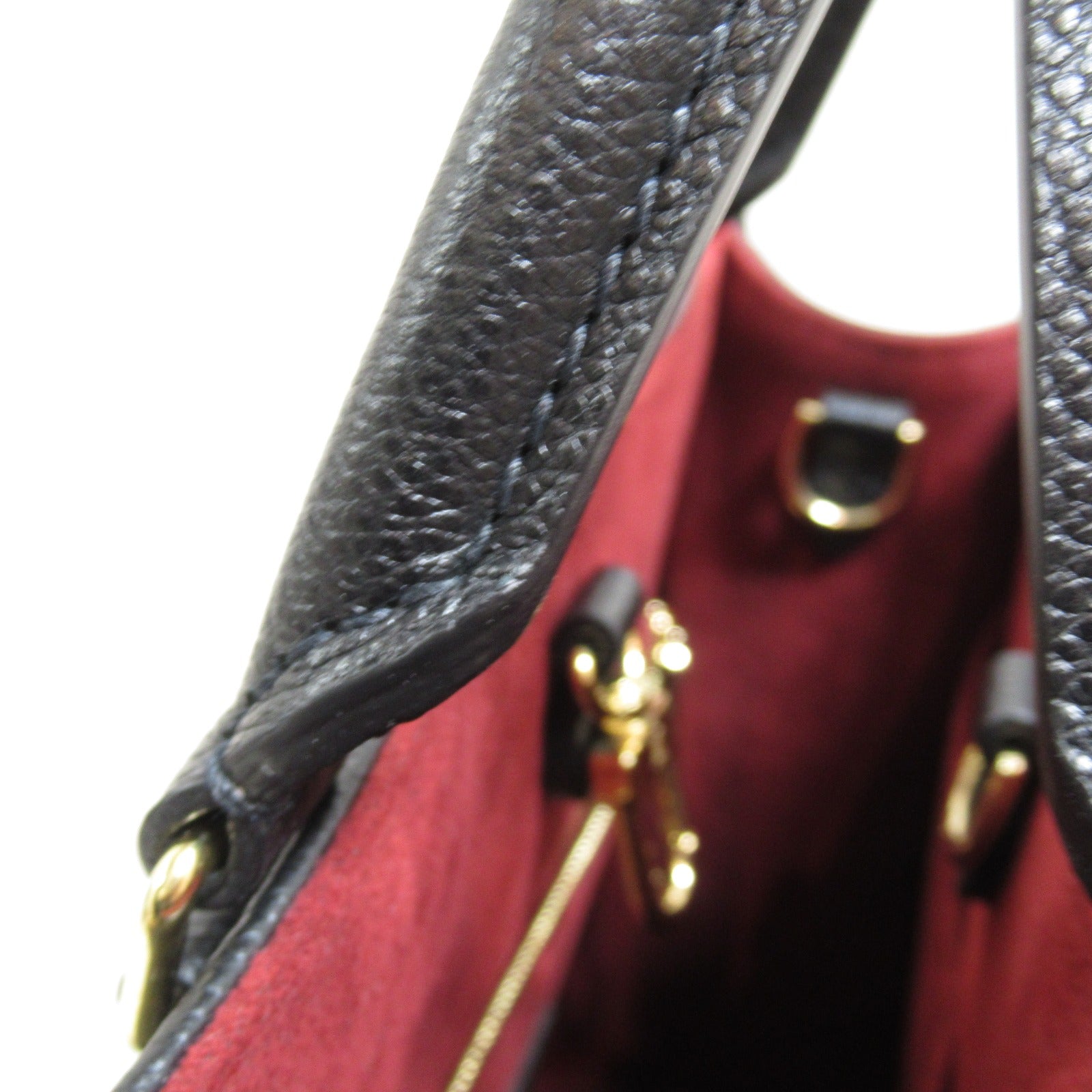 LOUIS VUITTON **【激減優惠】Monogram Empreinte On The Go PM金扣手挽肩背兩用袋黒色/米色