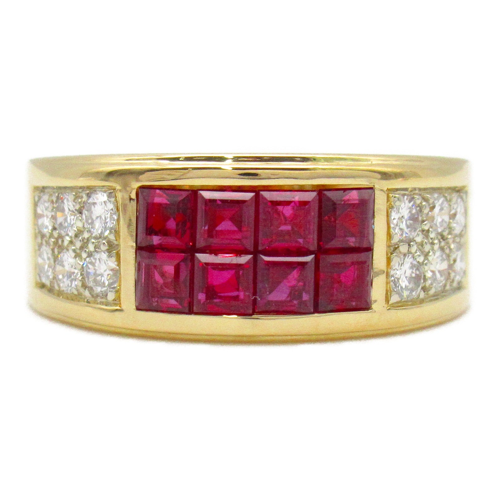CARTIER 【激減優惠】18K黃金Diabolo Ruby Diamond Ring紅寶石/鑽石戒指US#6.25/JP#12.5/Cartier#53