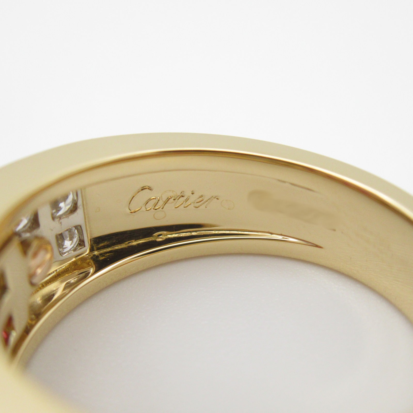 CARTIER 【激減優惠】18K黃金Diabolo Ruby Diamond Ring紅寶石/鑽石戒指US#6.25/JP#12.5/Cartier#53
