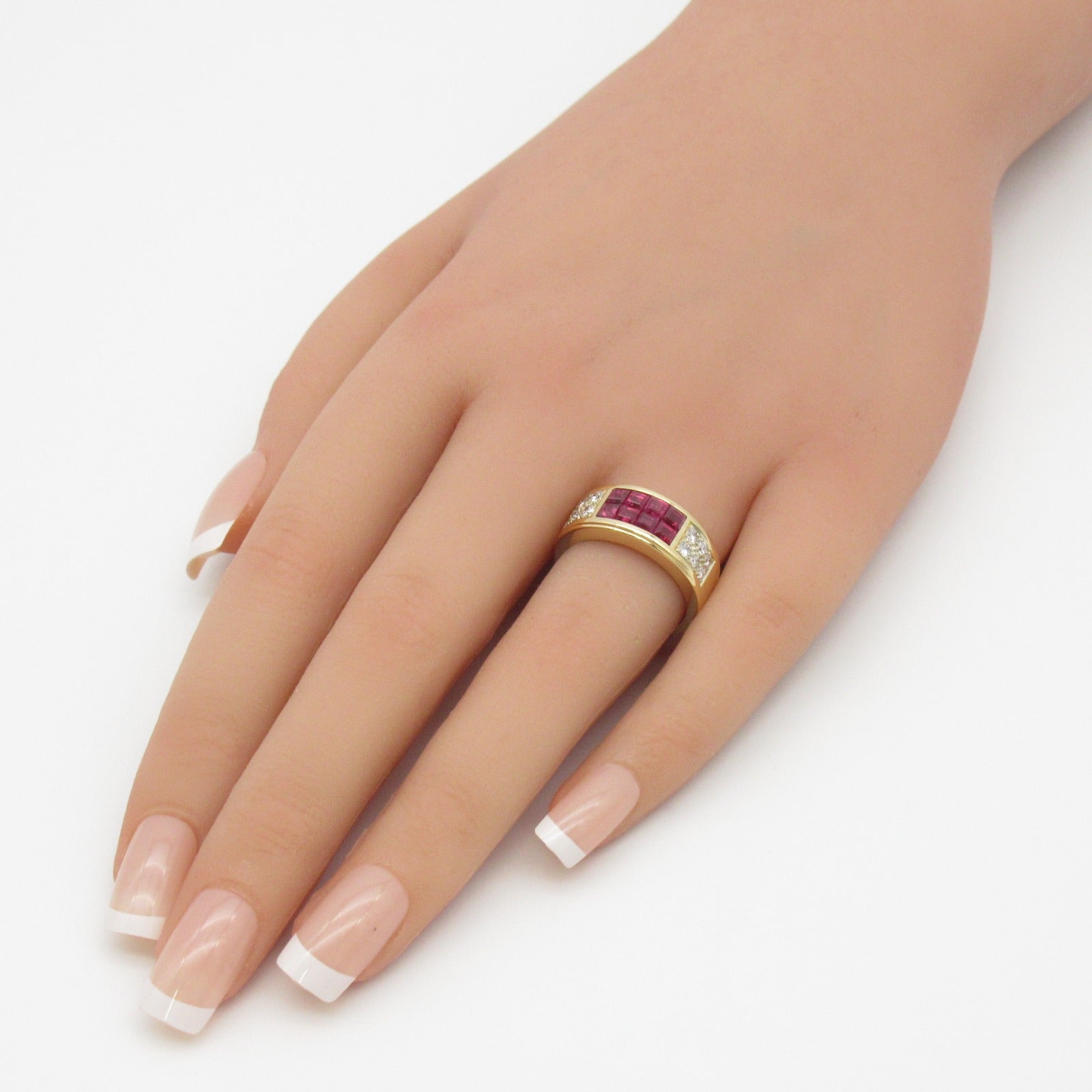 CARTIER 【激減優惠】18K黃金Diabolo Ruby Diamond Ring紅寶石/鑽石戒指US#6.25/JP#12.5/Cartier#53