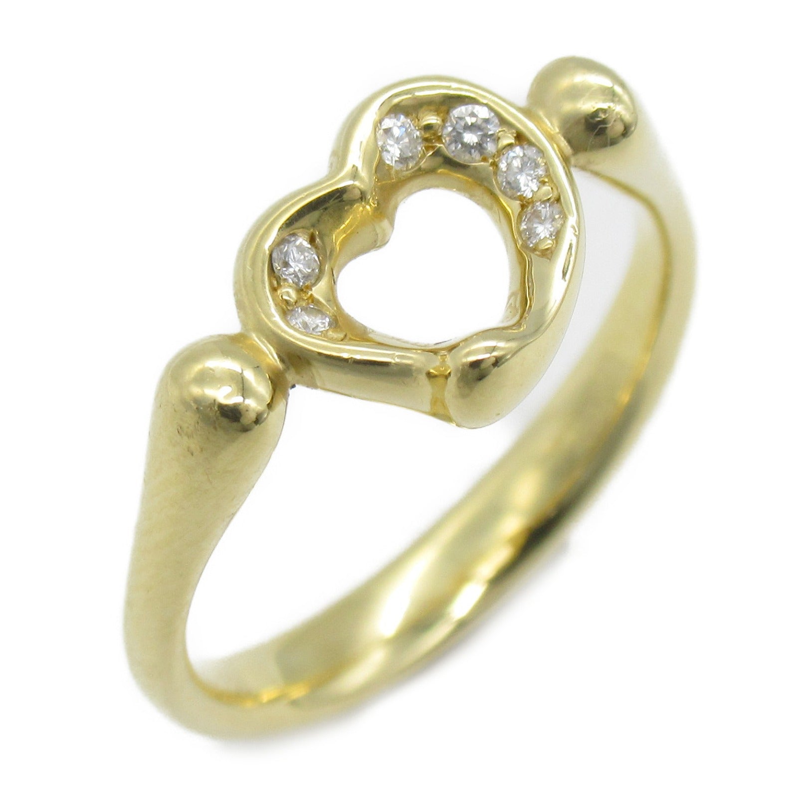 TIFFANY＆CO 【激減優惠】18K黃金Open Heart Diamond Ring鑽石戒指US#6.25