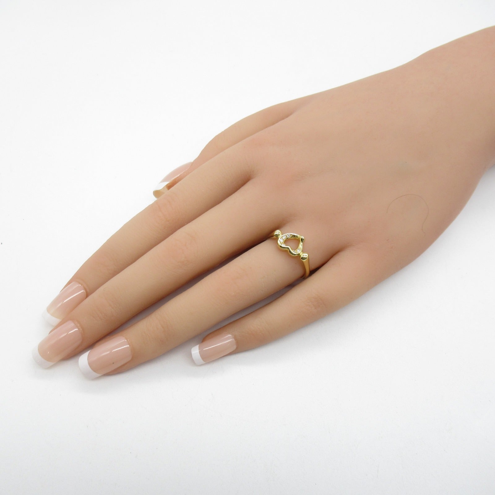 TIFFANY＆CO 【激減優惠】18K黃金Open Heart Diamond Ring鑽石戒指US#6.25