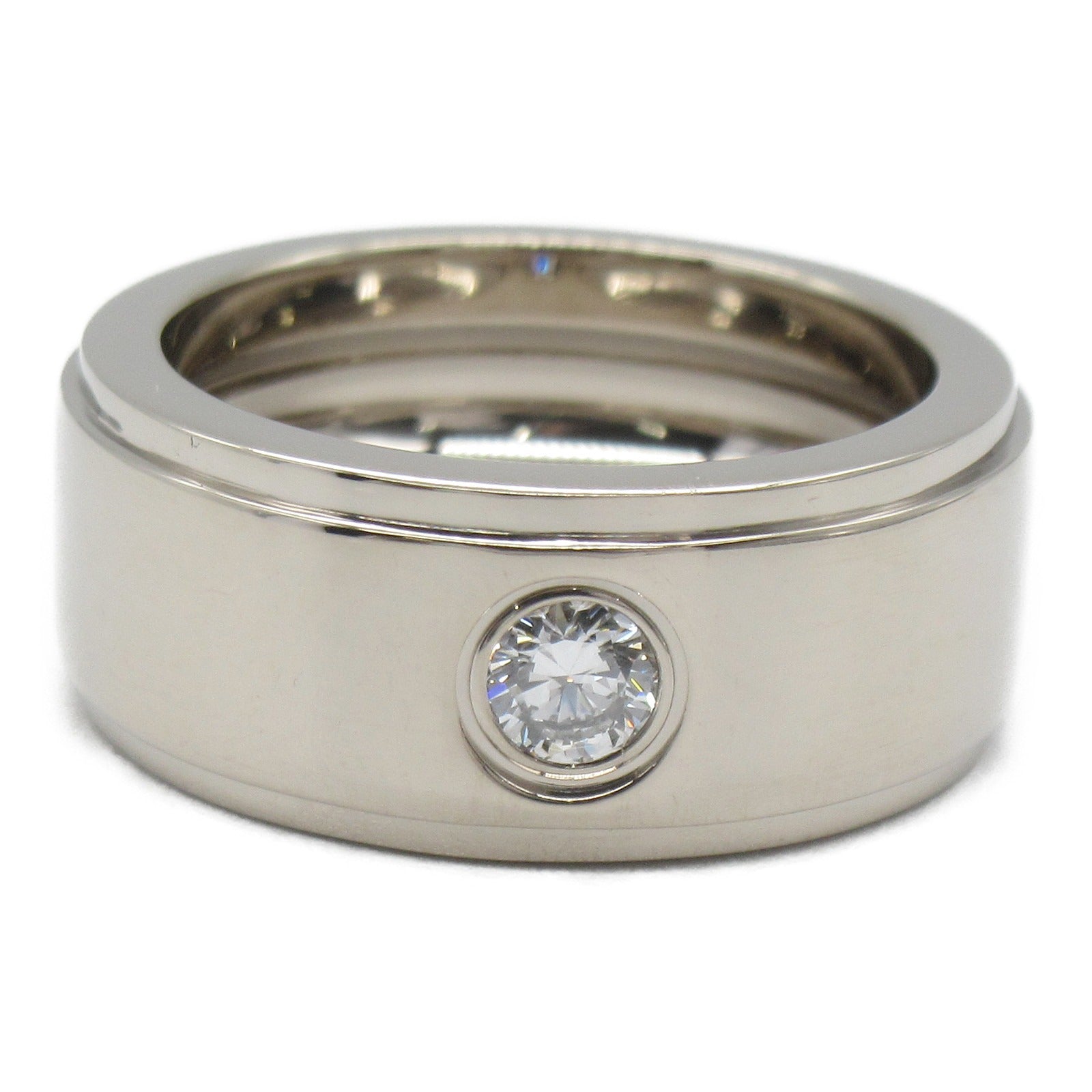 CARTIER 18K白金Fortune 1P Diamond鑽石戒指Cartier#50/US#5.25
