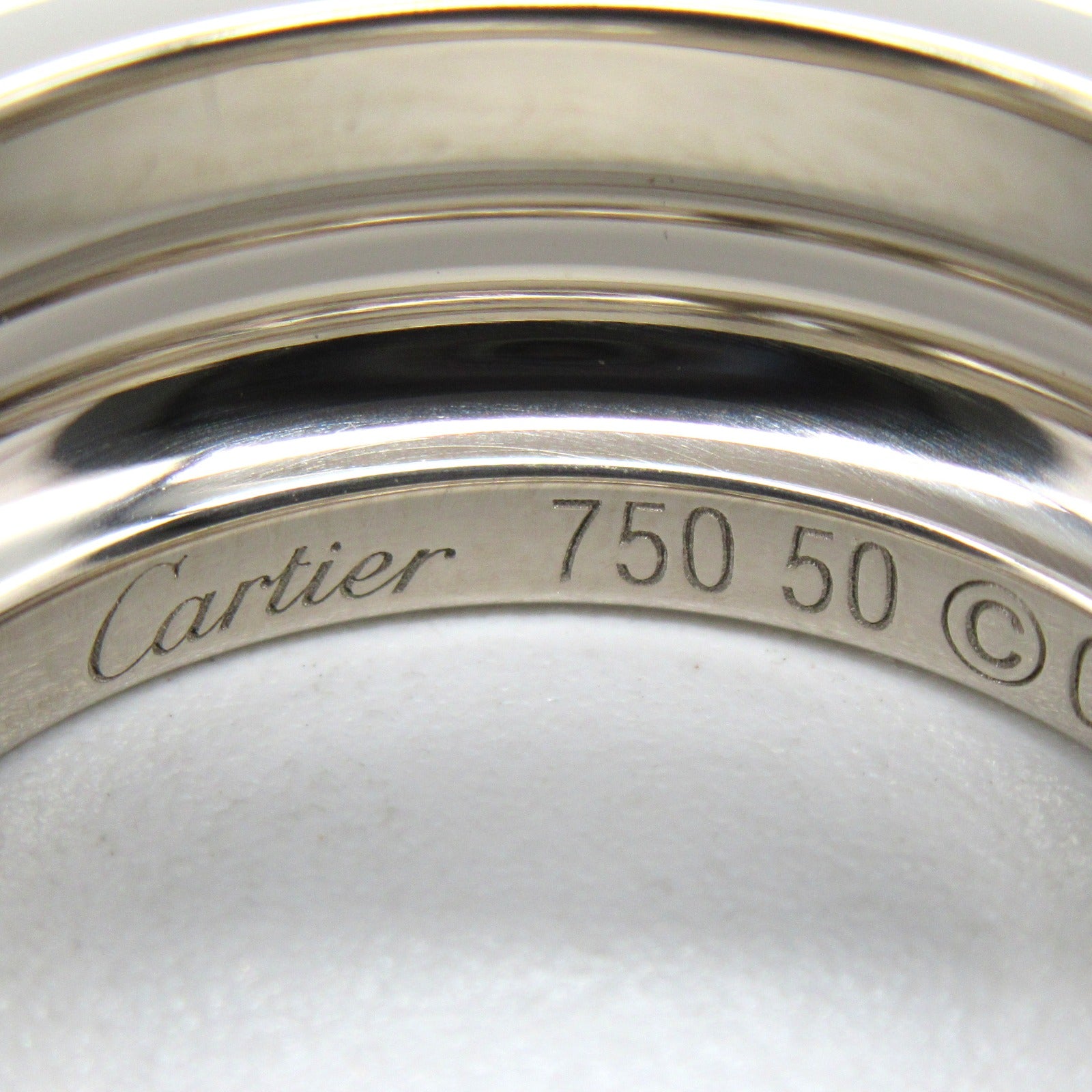 CARTIER 18K白金Fortune 1P Diamond鑽石戒指Cartier#50/US#5.25