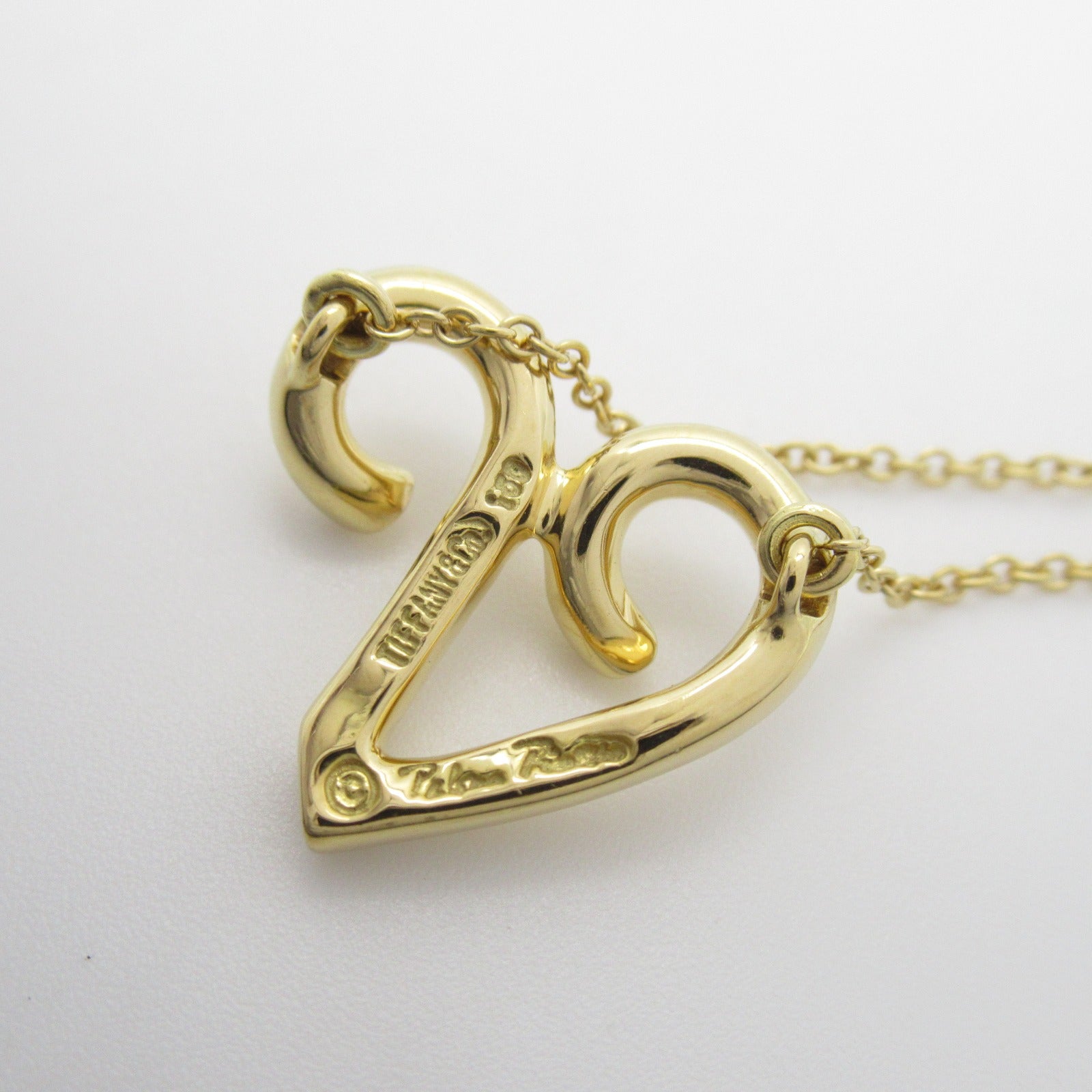TIFFANY＆CO 【激減優惠】18K黃金Initial V Necklace項鍊