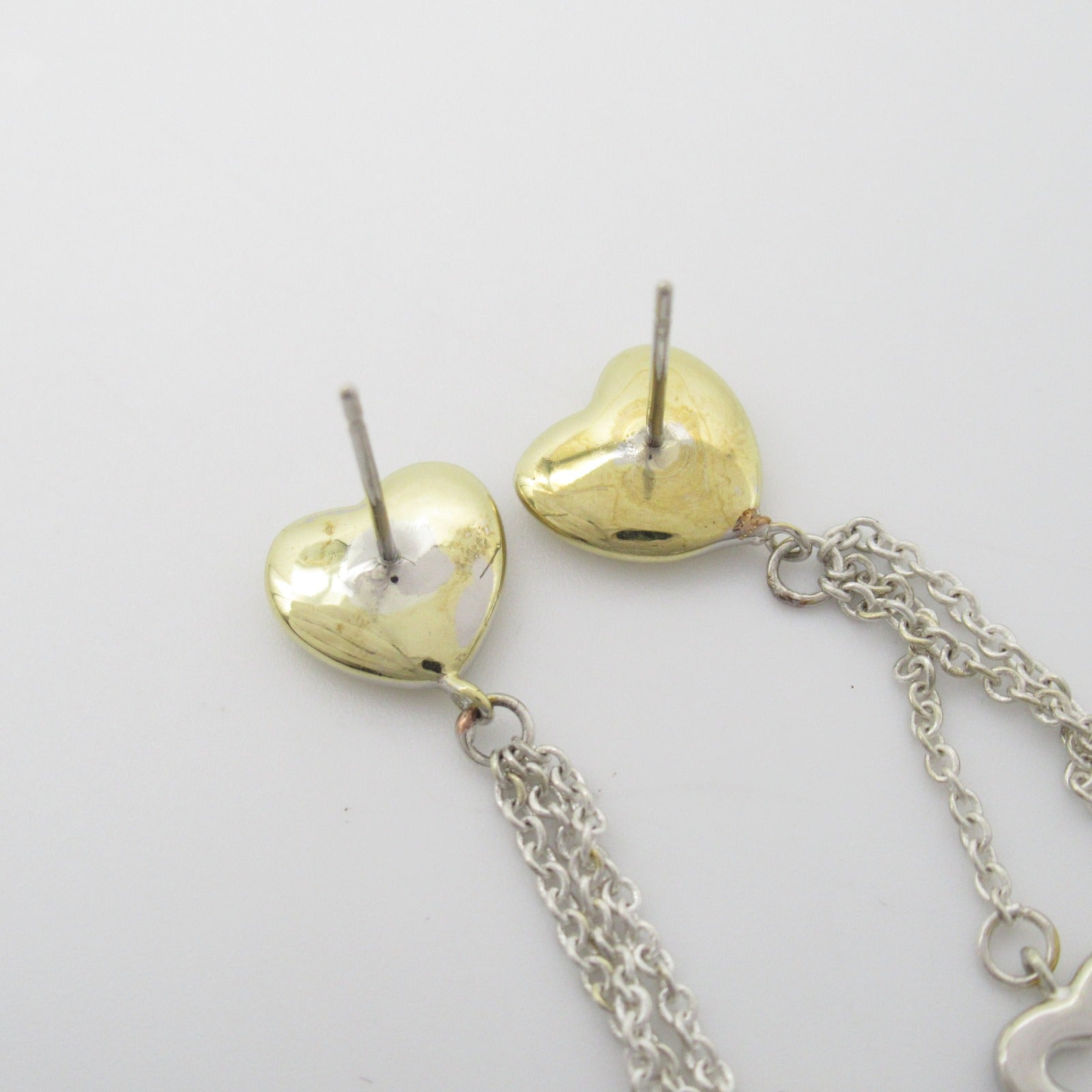 TIFFANY＆CO 【激減優惠】18K黃金/925純銀Multi Heart Drop Earrings耳環