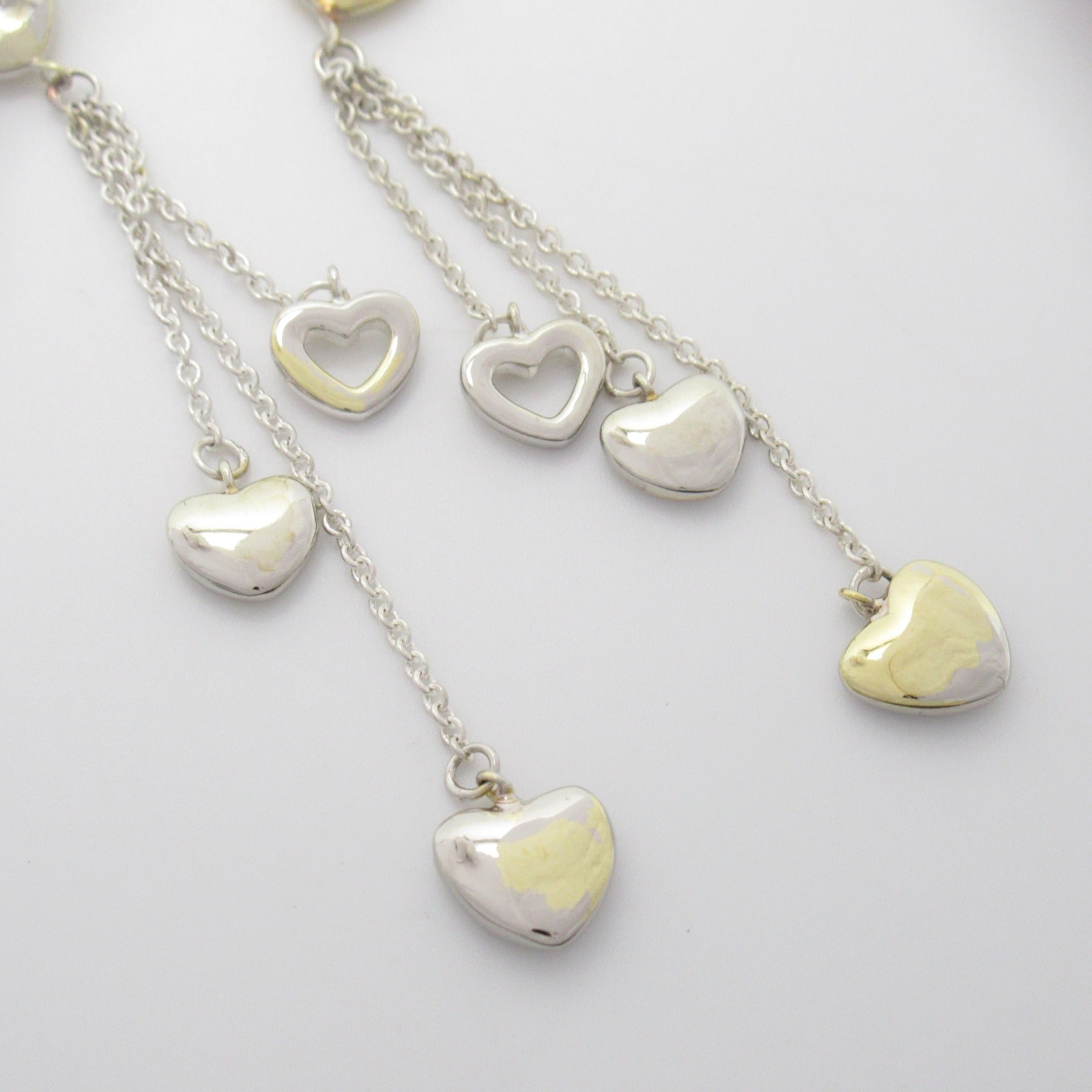 TIFFANY＆CO 【激減優惠】18K黃金/925純銀Multi Heart Drop Earrings耳環