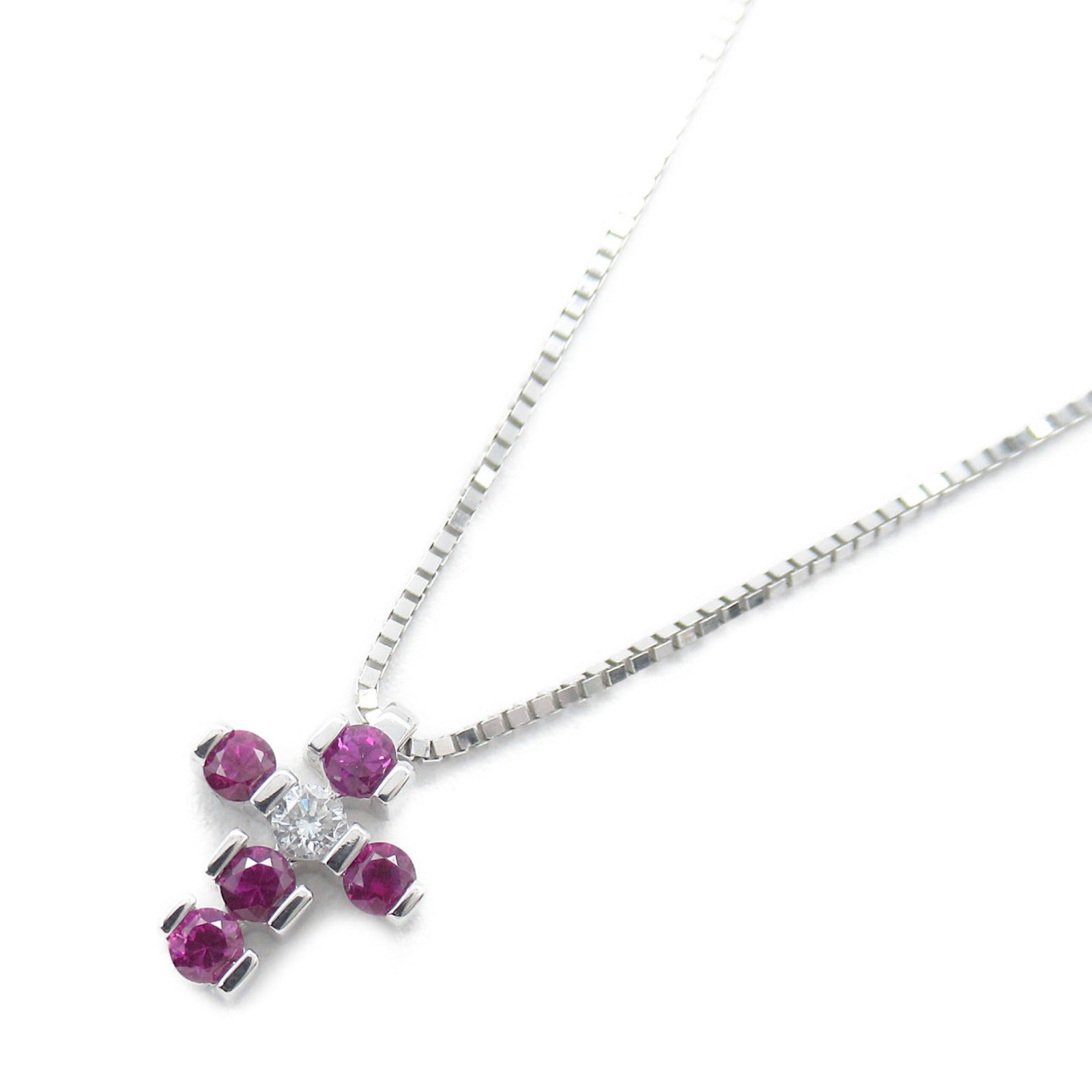 Damiani 【激減優惠】18K白金Ruby 1P Diamond Necklace紅寶石/鑽石項鍊