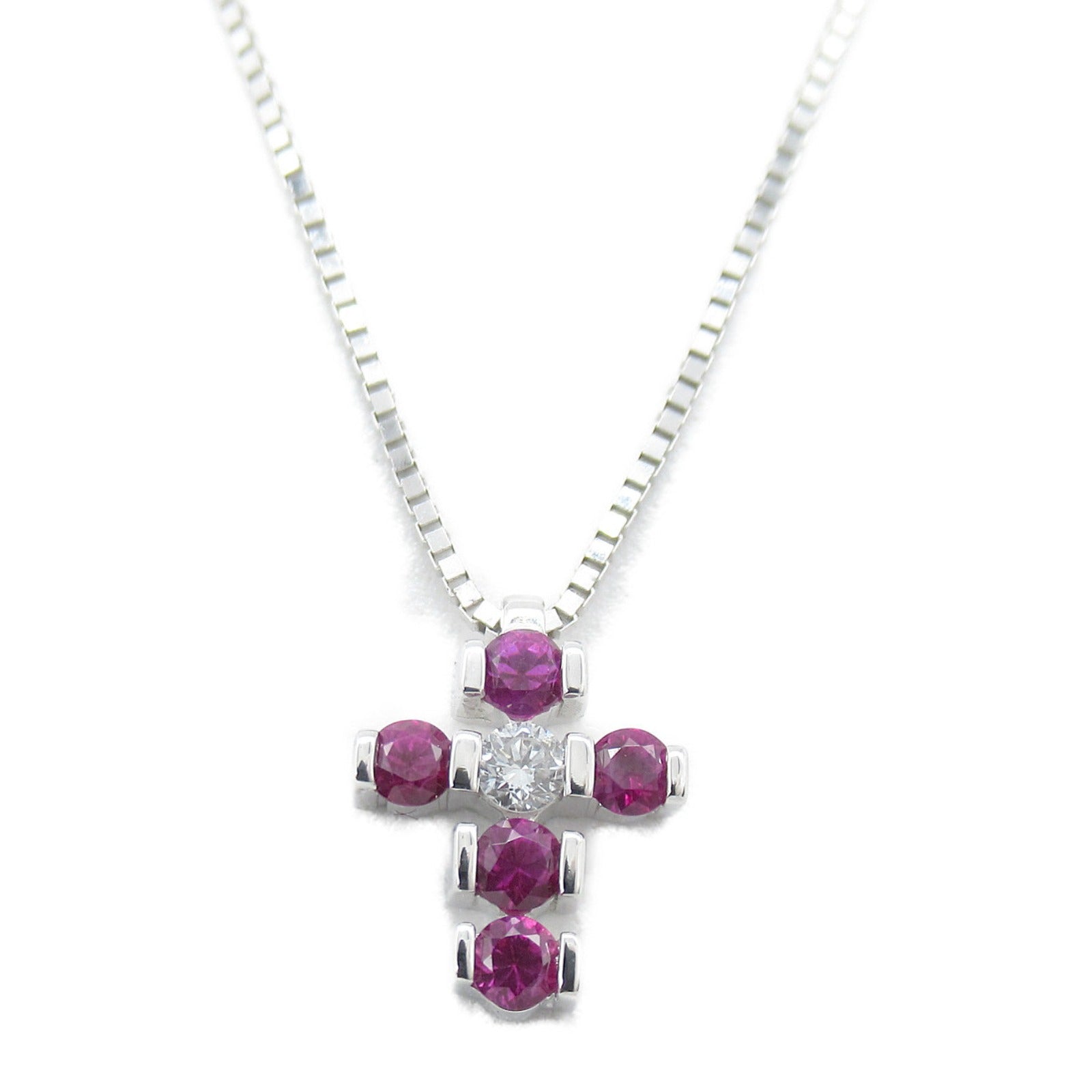 Damiani 【激減優惠】18K白金Ruby 1P Diamond Necklace紅寶石/鑽石項鍊