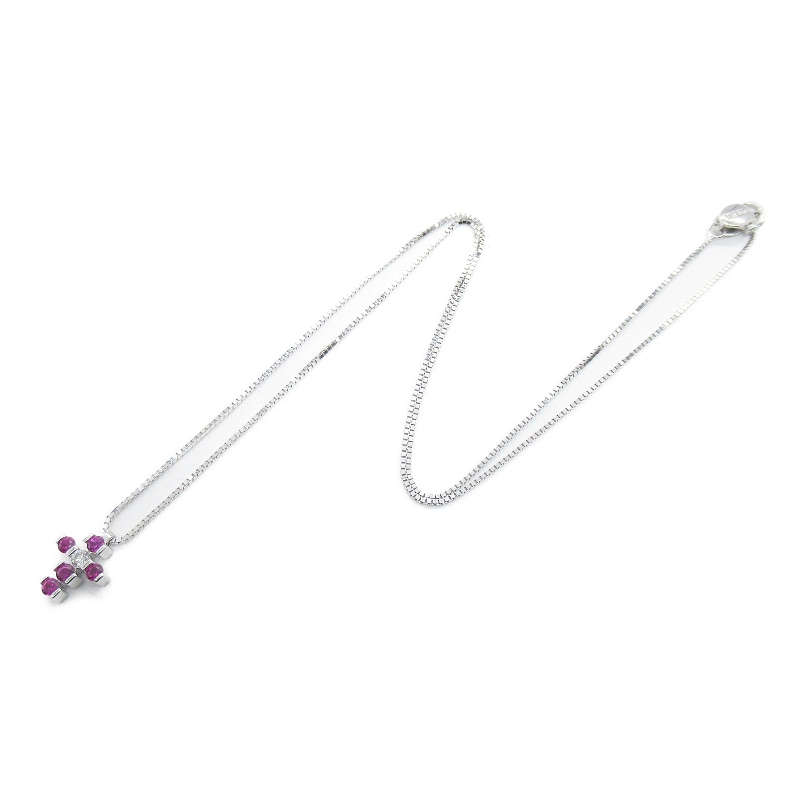 Damiani 【激減優惠】18K白金Ruby 1P Diamond Necklace紅寶石/鑽石項鍊