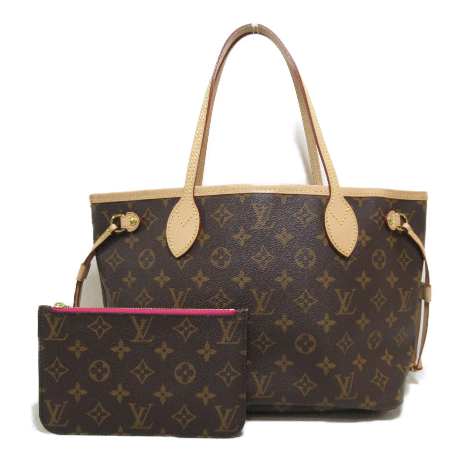 LOUIS VUITTON 【激減優惠】Monogram Neverfull PM手挽袋/肩背袋啡色