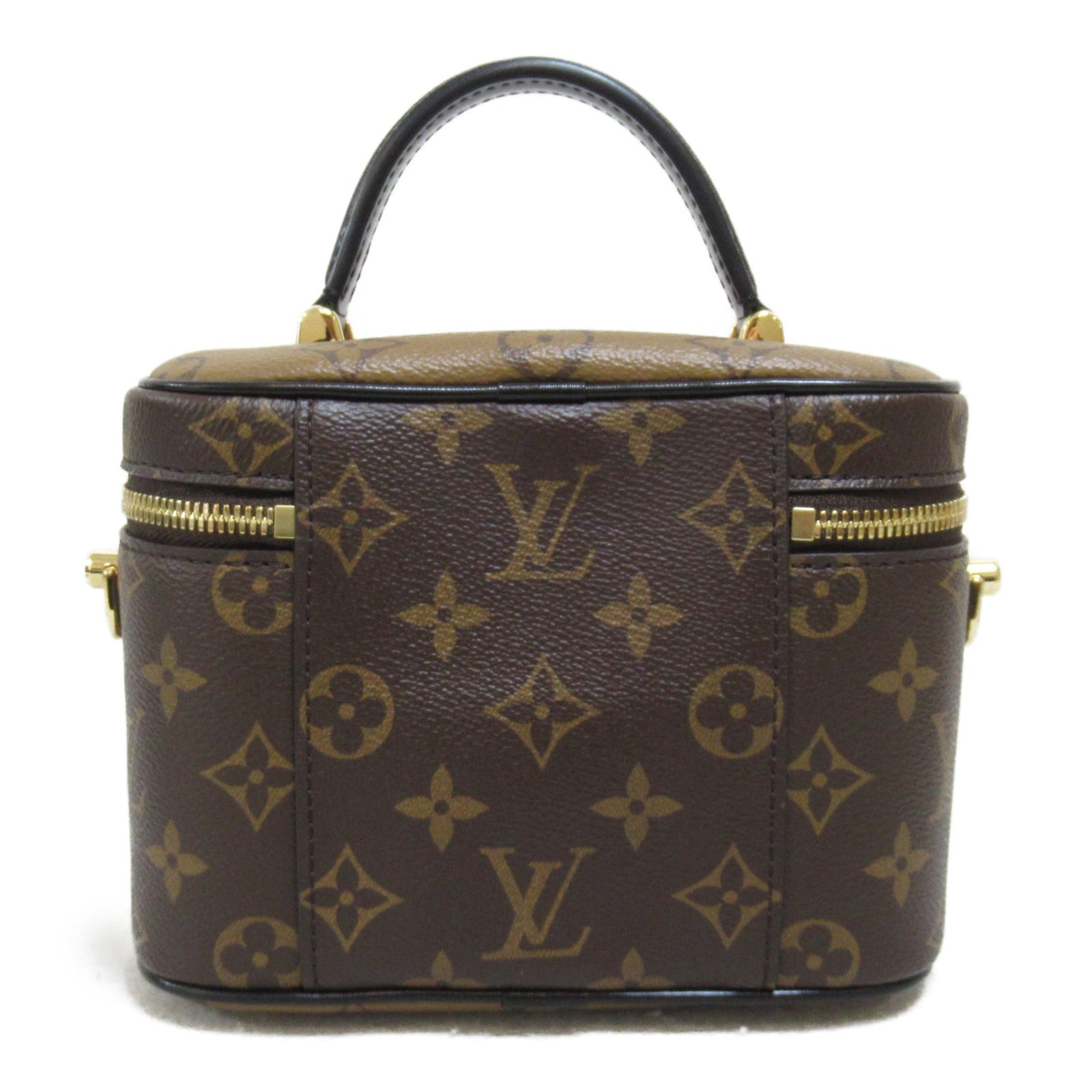 LOUIS VUITTON Monogram Reverse Vanity PM Chain Shoulder Bag金扣手挽肩背兩用袋啡色