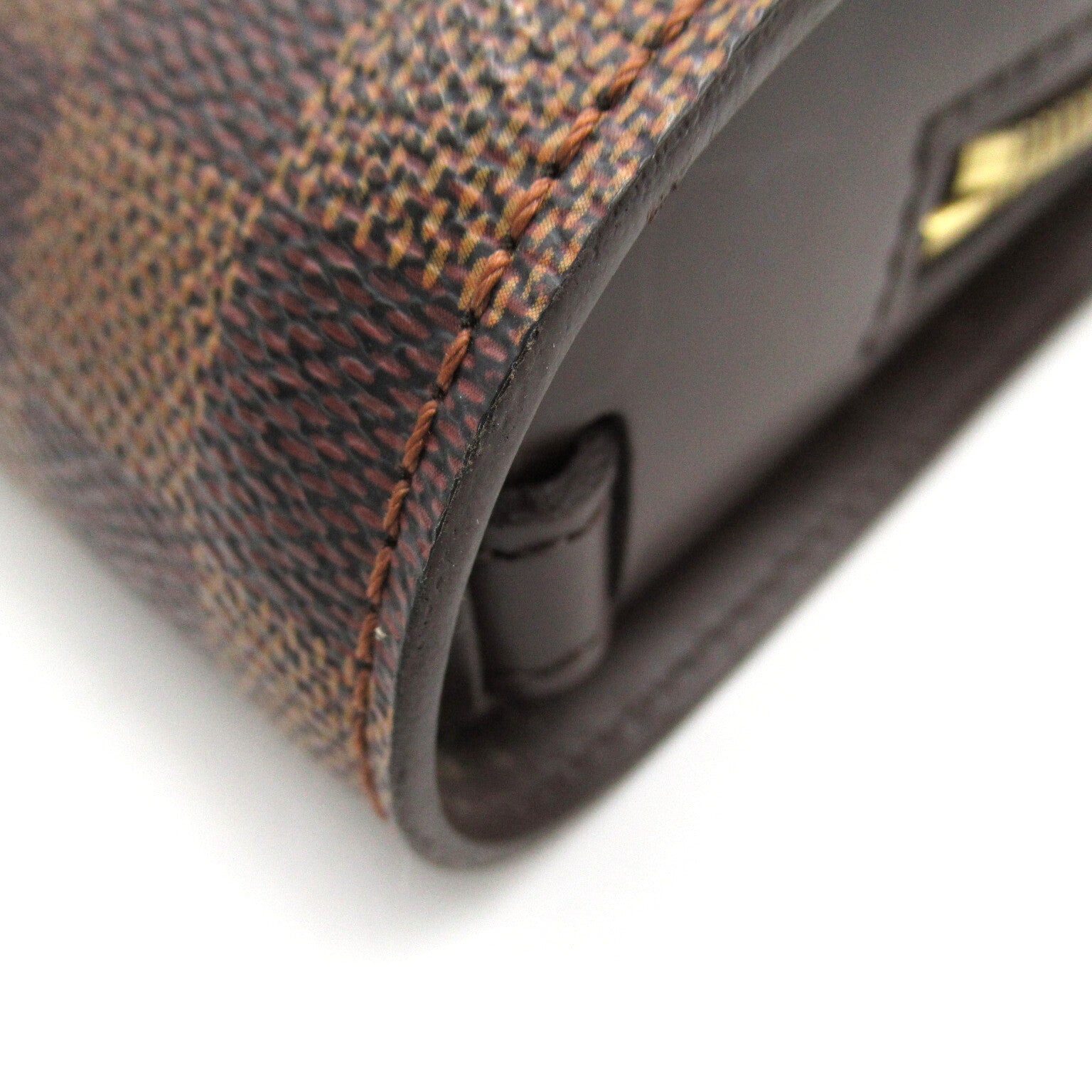 LOUIS VUITTON Damier Saint Louis金扣手拿包啡色