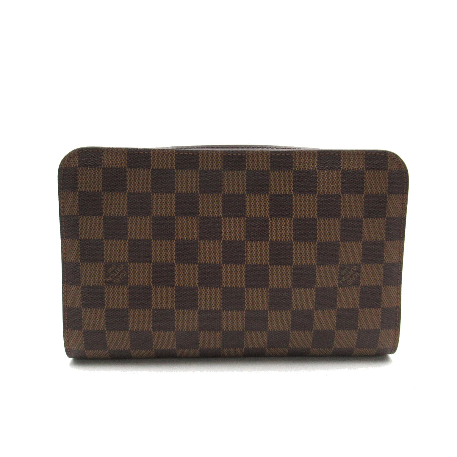 LOUIS VUITTON Damier Saint Louis金扣手拿包啡色