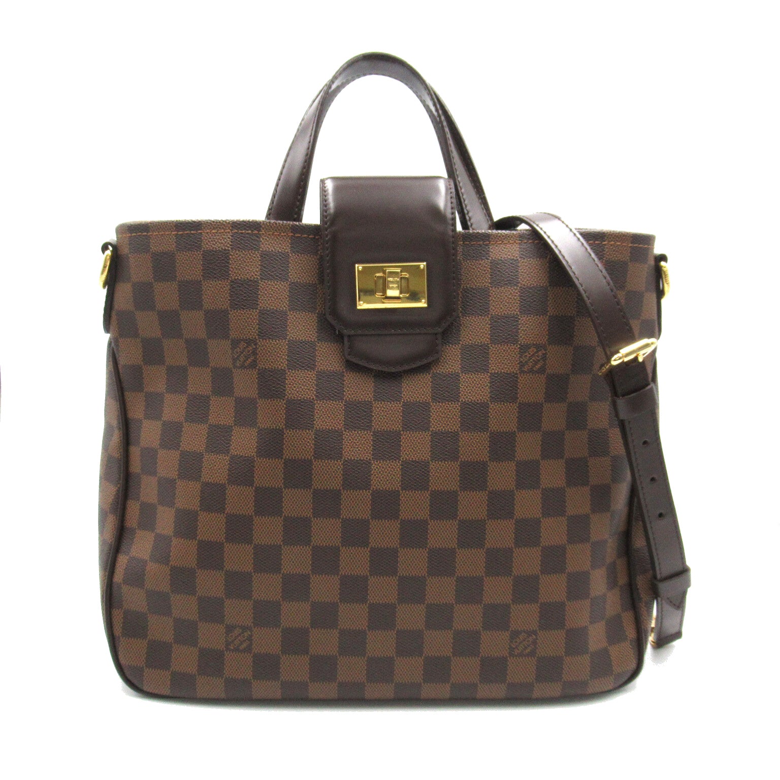 LOUIS VUITTON 【激減優惠】Damier Cabas Rosebery金扣手挽肩背兩用袋啡色