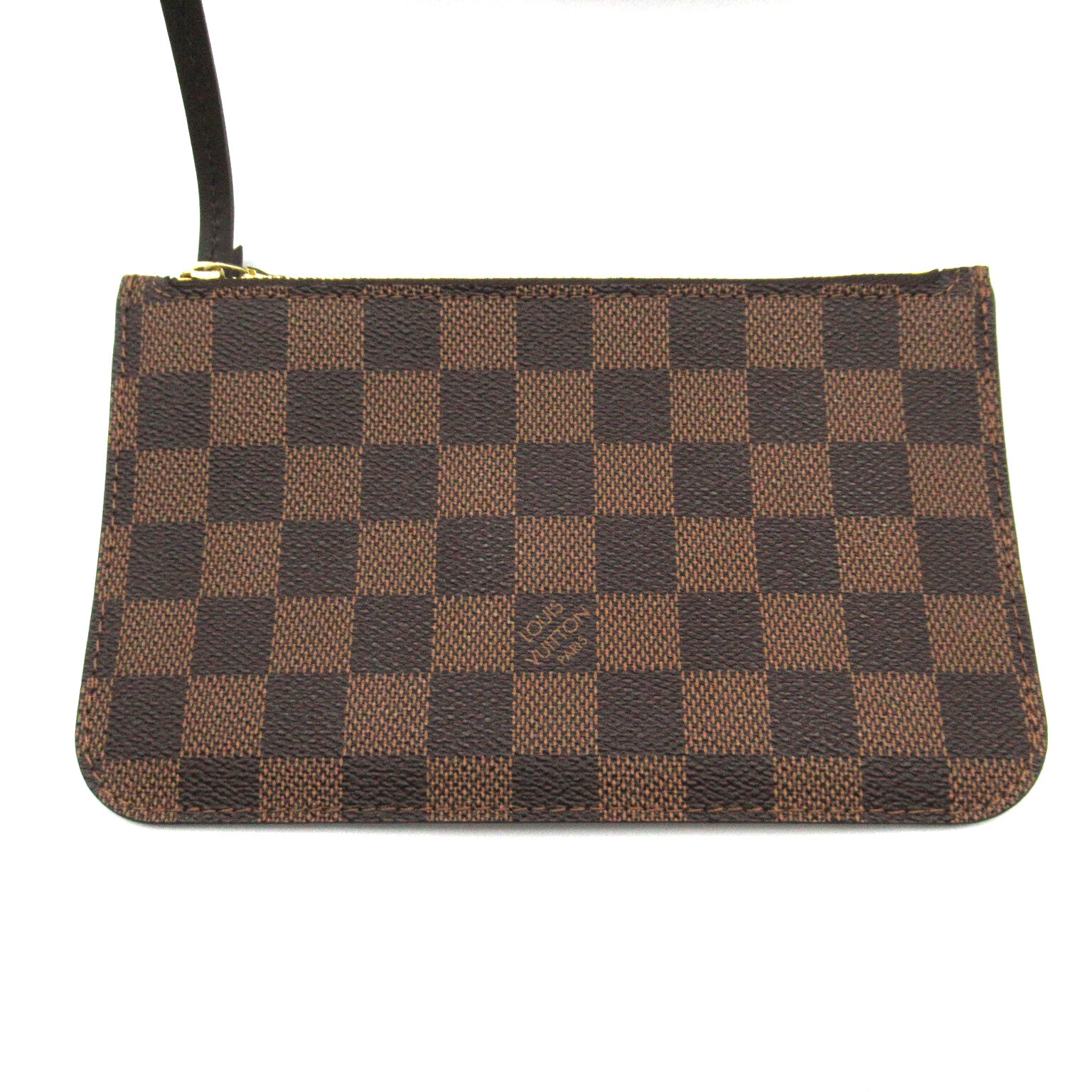 LOUIS VUITTON Damier Neverfull PM金扣手挽袋啡色