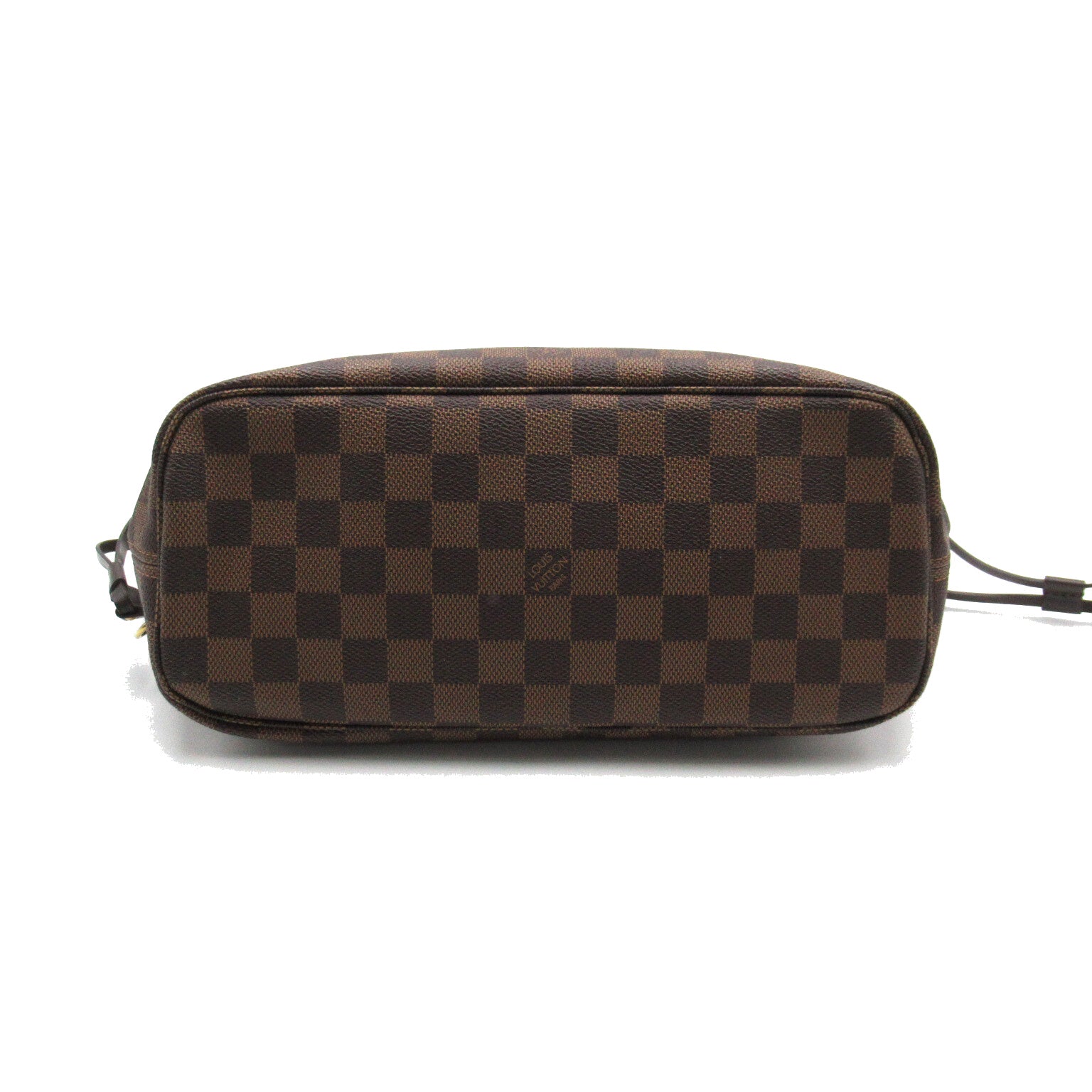LOUIS VUITTON Damier Neverfull PM金扣手挽袋啡色