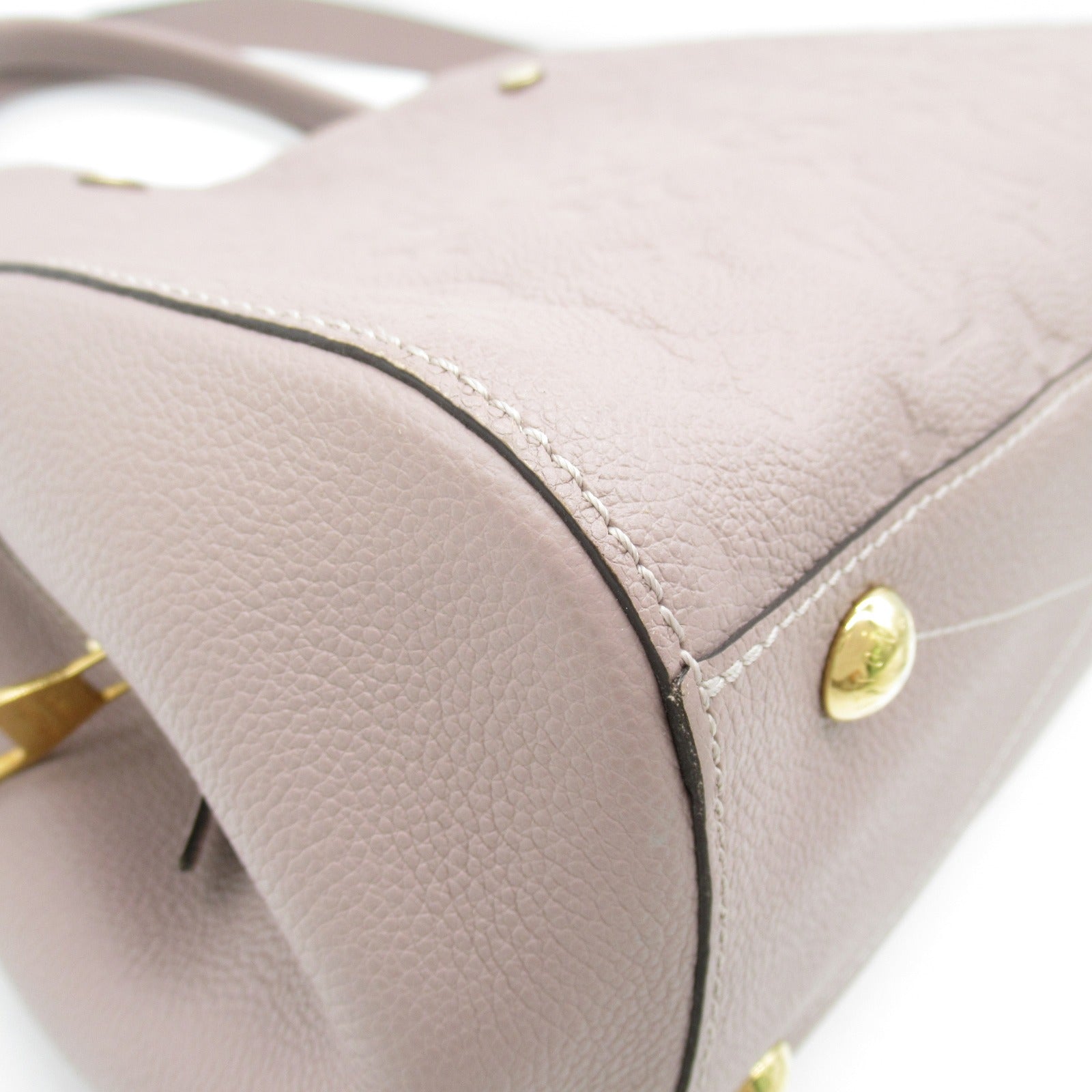 LOUIS VUITTON 【激減優惠】Monogram Empreinte Montaigne MM 2 Way Bag金扣手挽肩背兩用袋粉紅色