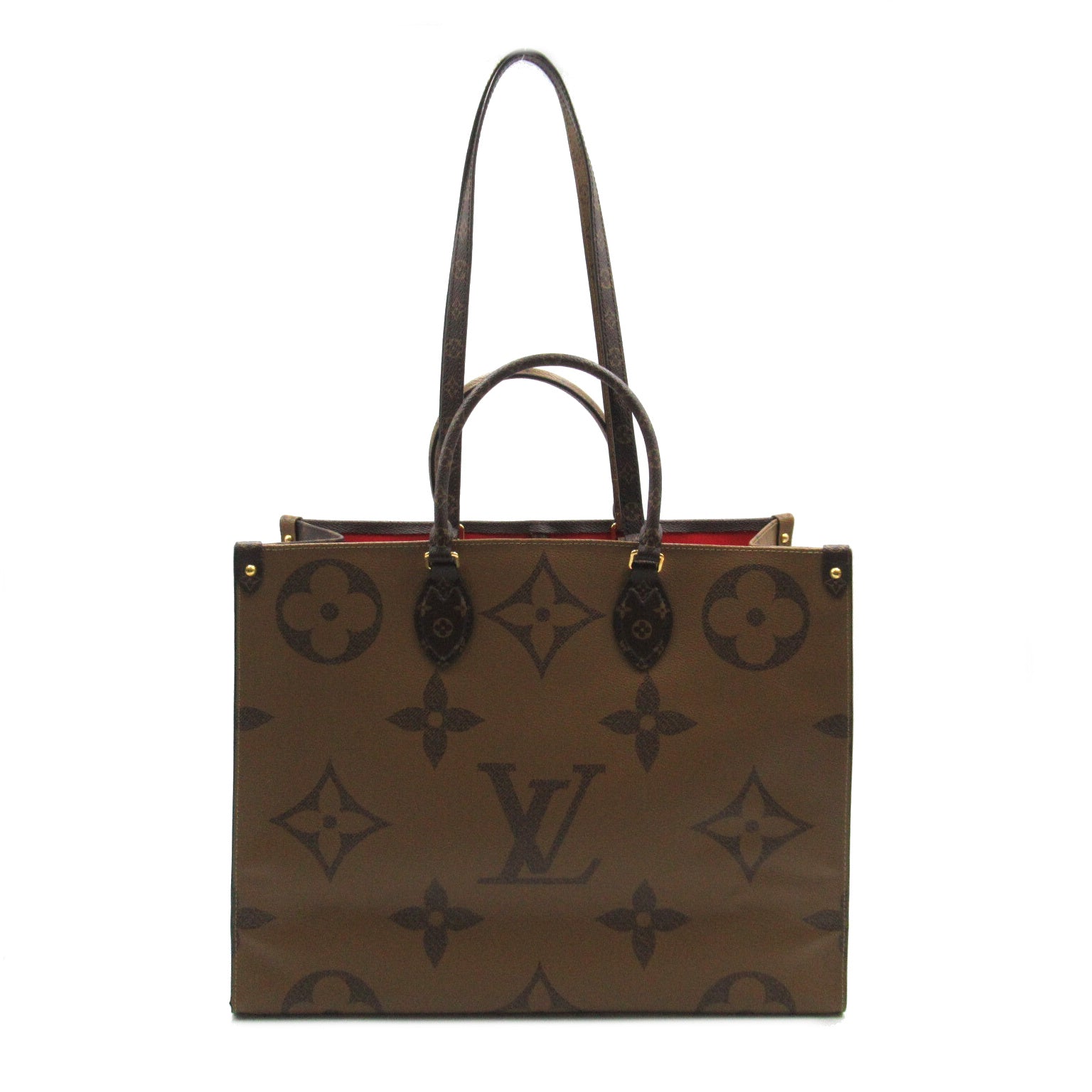 LOUIS VUITTON **【激減優惠】Monogram Giant On The Go GM金扣手挽袋棕色
