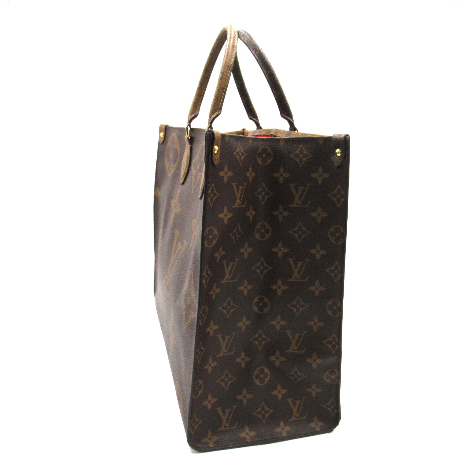 LOUIS VUITTON **【激減優惠】Monogram Giant On The Go GM金扣手挽袋棕色