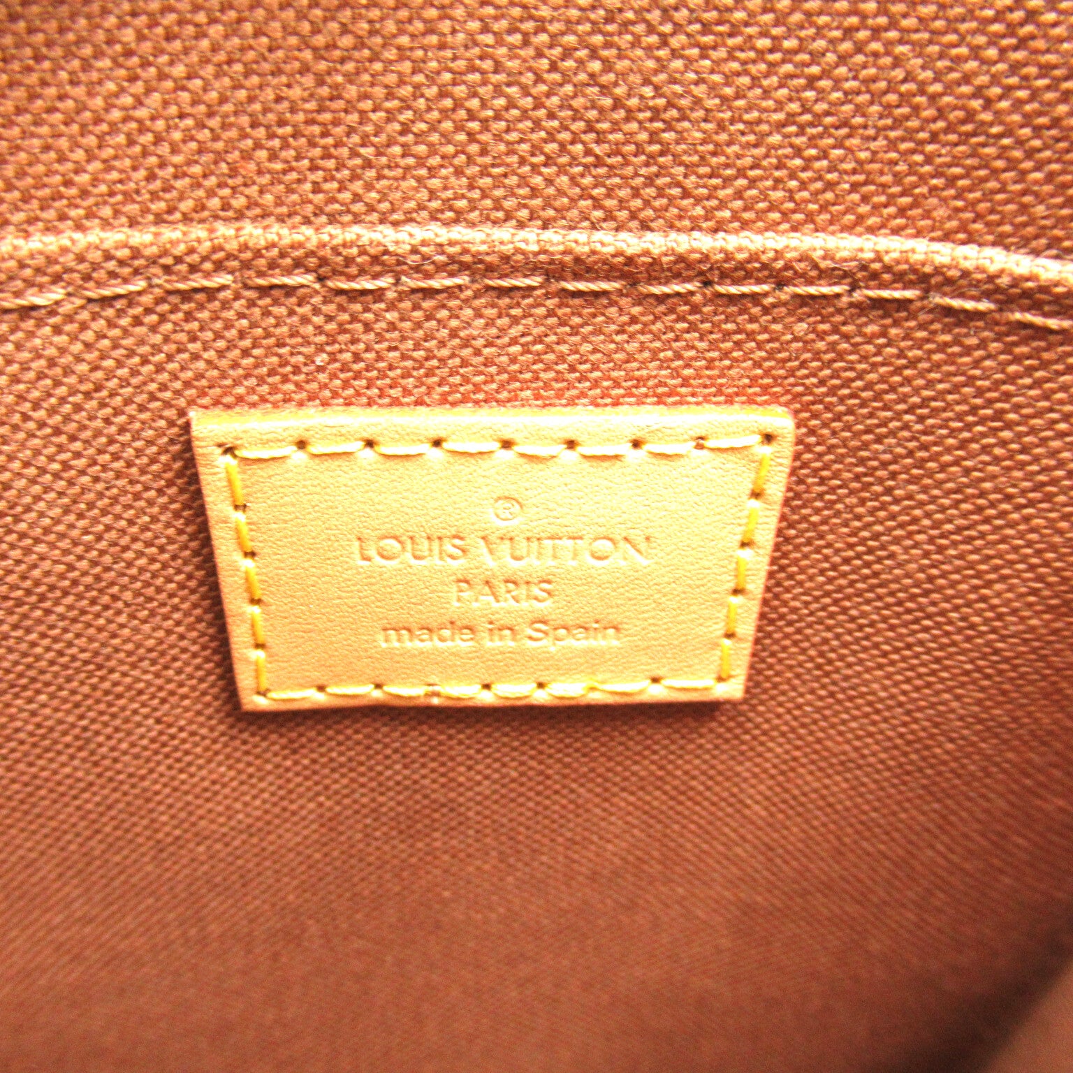 LOUIS VUITTON Monogram Petit Sac Plat金扣手挽肩背兩用袋啡色