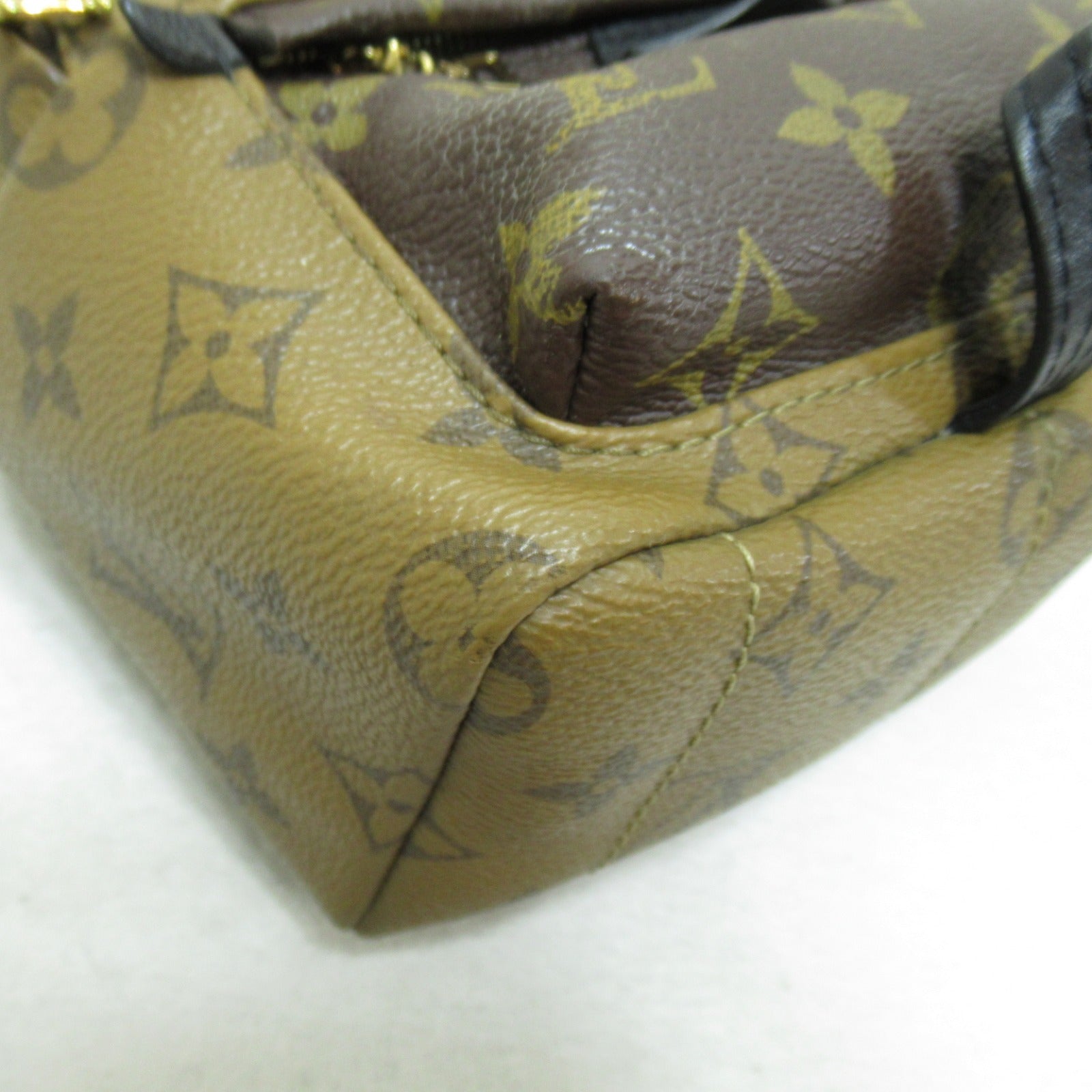 LOUIS VUITTON 【激減優惠】Monogram Reverse Palm Springs Mini金扣背包啡色