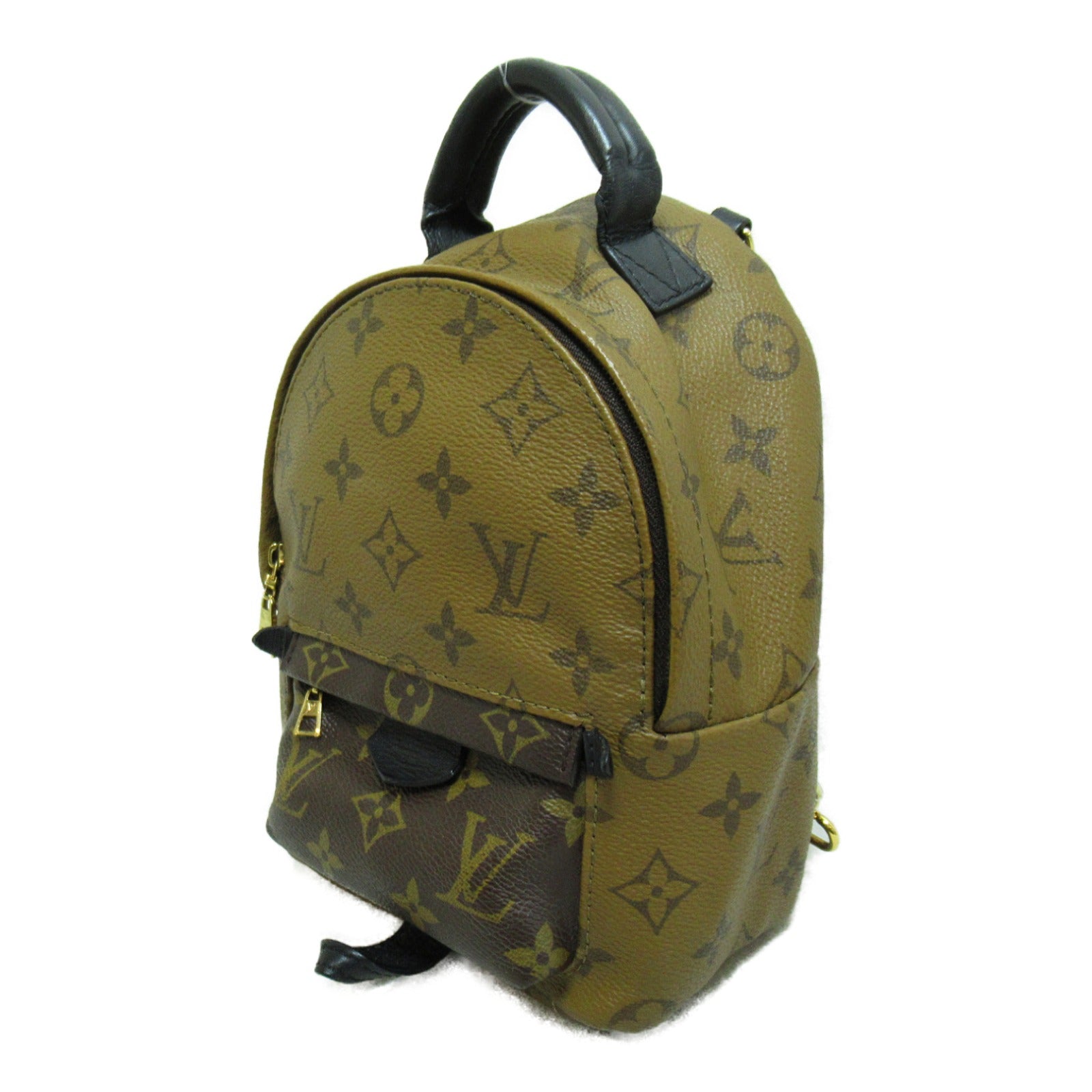 LOUIS VUITTON 【激減優惠】Monogram Reverse Palm Springs Mini金扣背包啡色