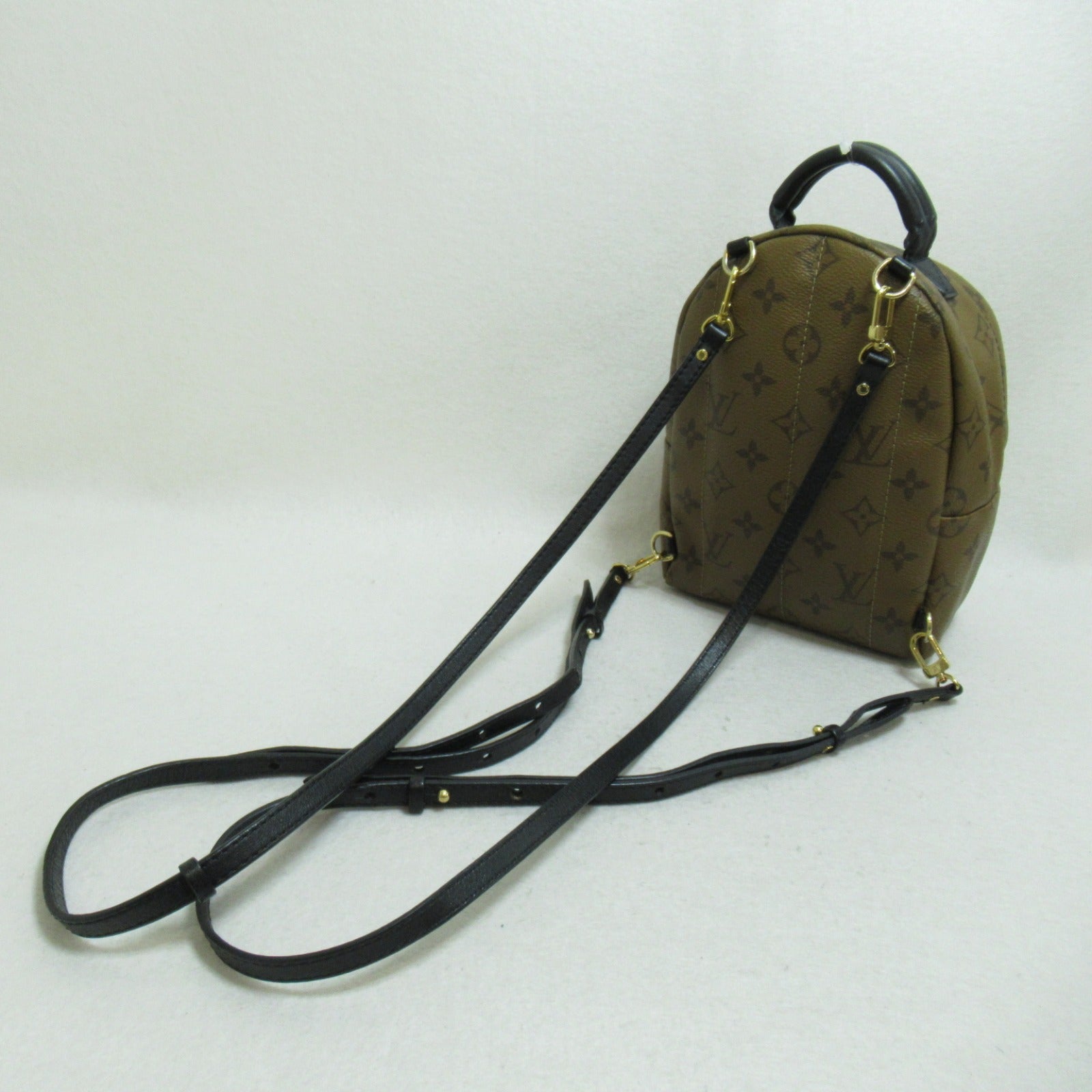 LOUIS VUITTON 【激減優惠】Monogram Reverse Palm Springs Mini金扣背包啡色