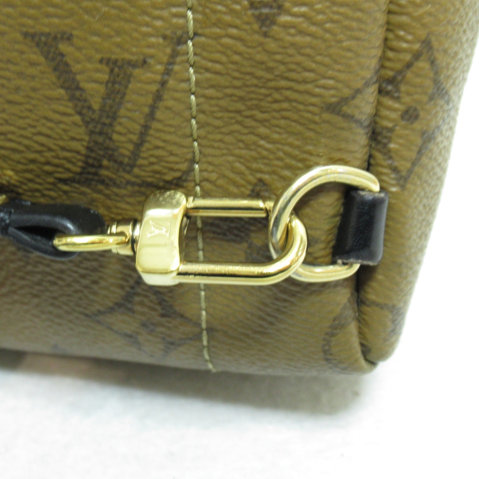 LOUIS VUITTON 【激減優惠】Monogram Reverse Palm Springs Mini金扣背包啡色