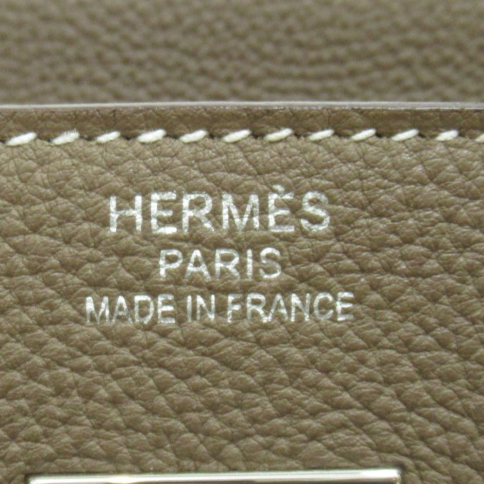 HERMES Togo皮革Birkin 40銀扣手挽袋Etoupe大象灰色