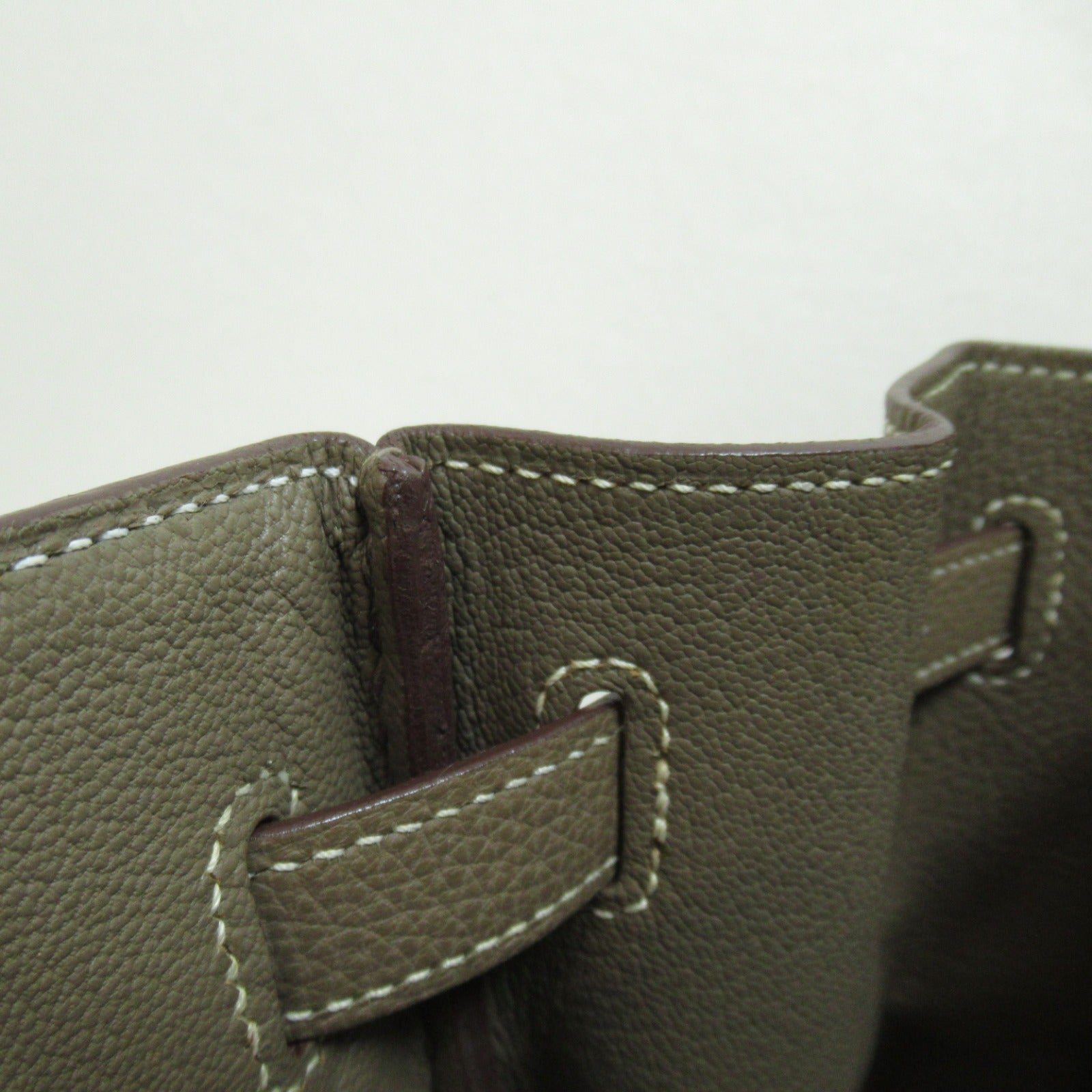 HERMES Togo皮革Birkin 40銀扣手挽袋Etoupe大象灰色