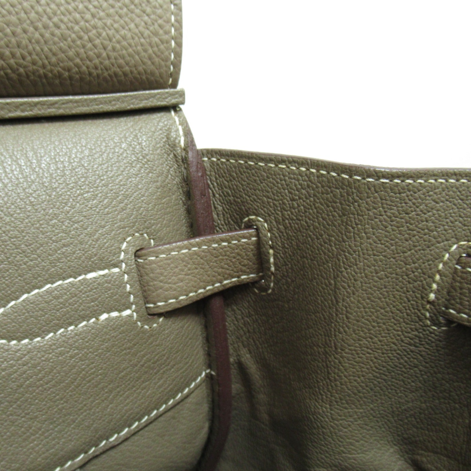 HERMES Togo皮革Birkin 40銀扣手挽袋Etoupe大象灰色