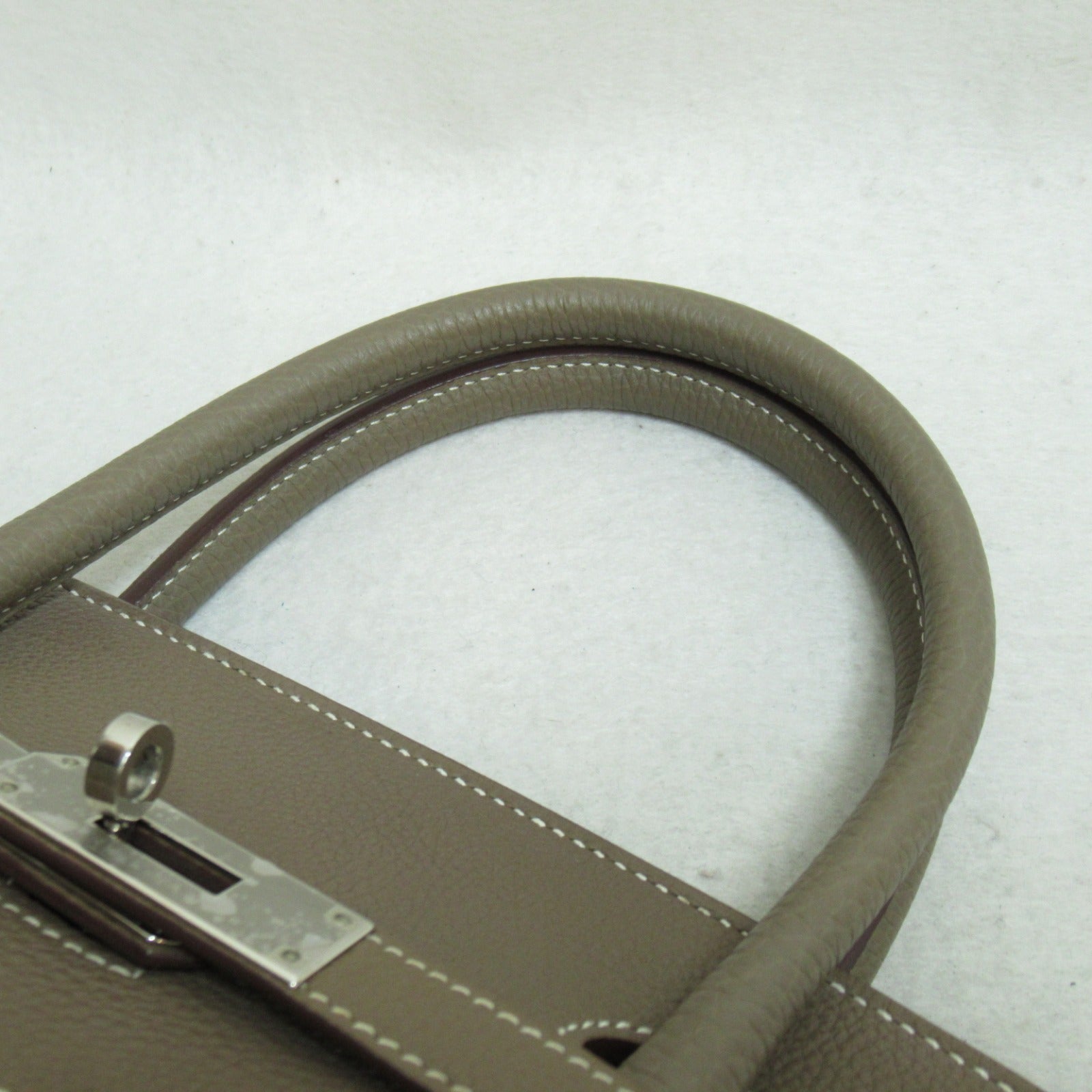 HERMES Togo皮革Birkin 40銀扣手挽袋Etoupe大象灰色