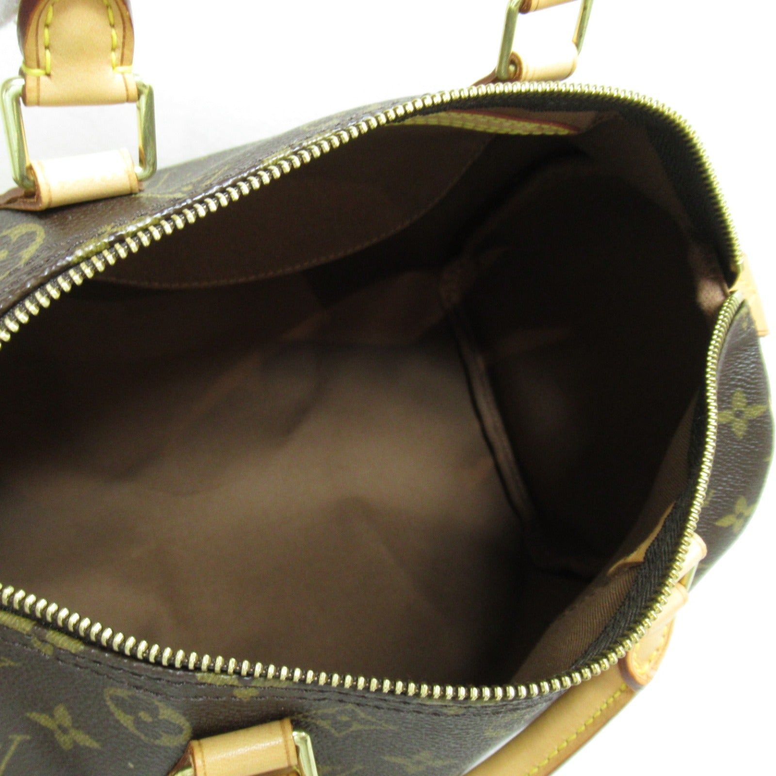 LOUIS VUITTON Monogram Speedy 30金扣手挽袋啡色