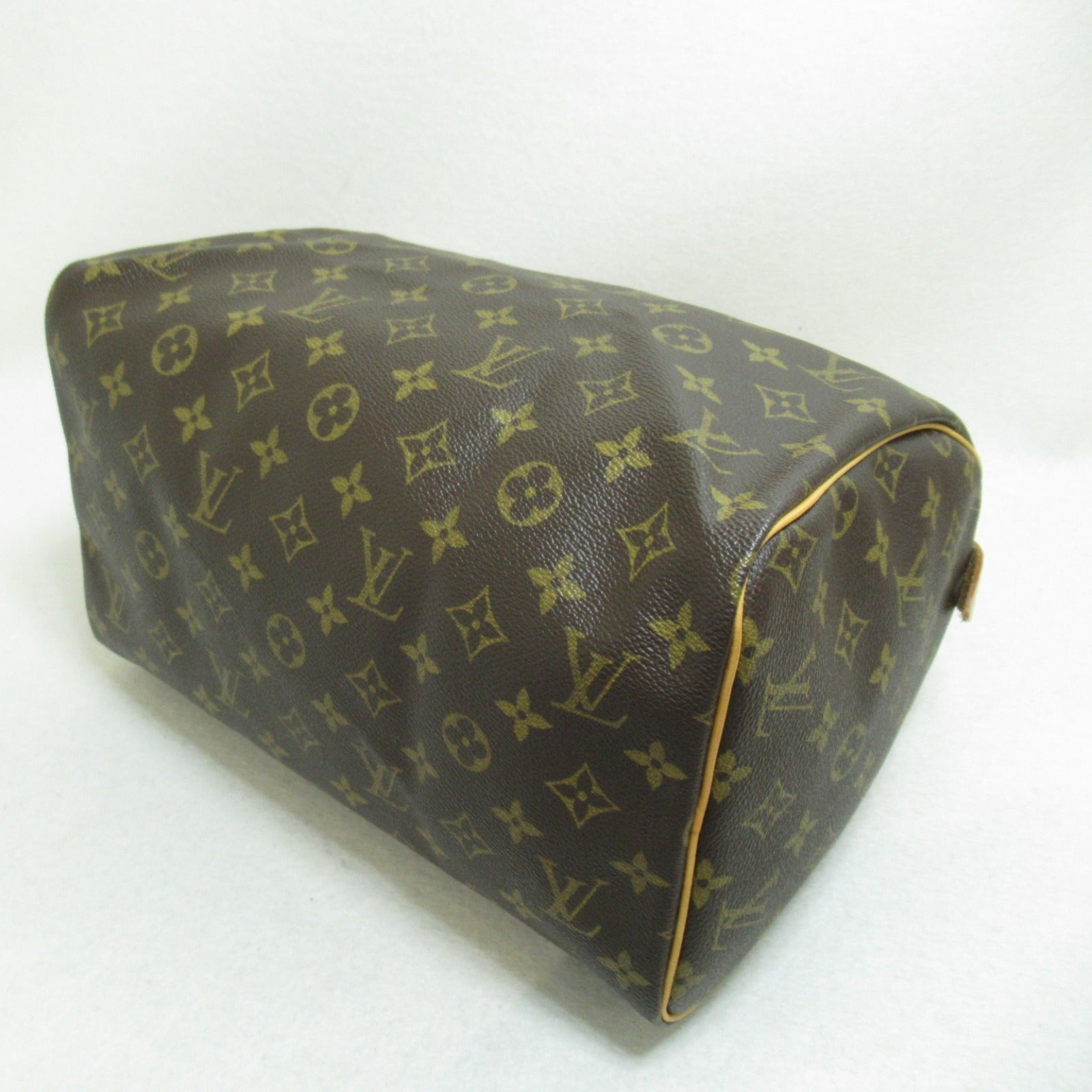 LOUIS VUITTON Monogram Speedy 30金扣手挽袋啡色