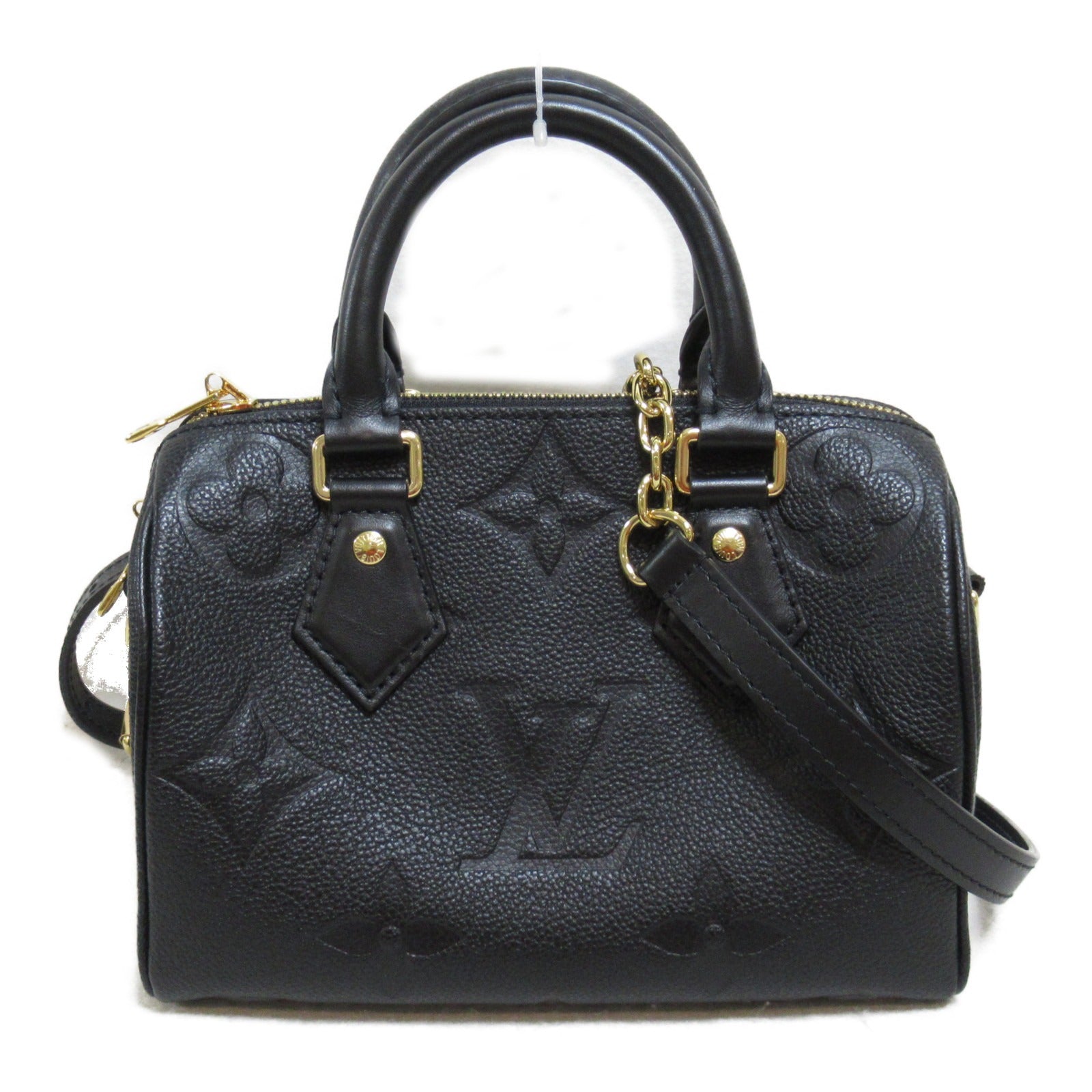 LOUIS VUITTON Monogram Empreinte Speedy Bandouliere 20 2 Way Bag金扣手挽肩背兩用袋黑色