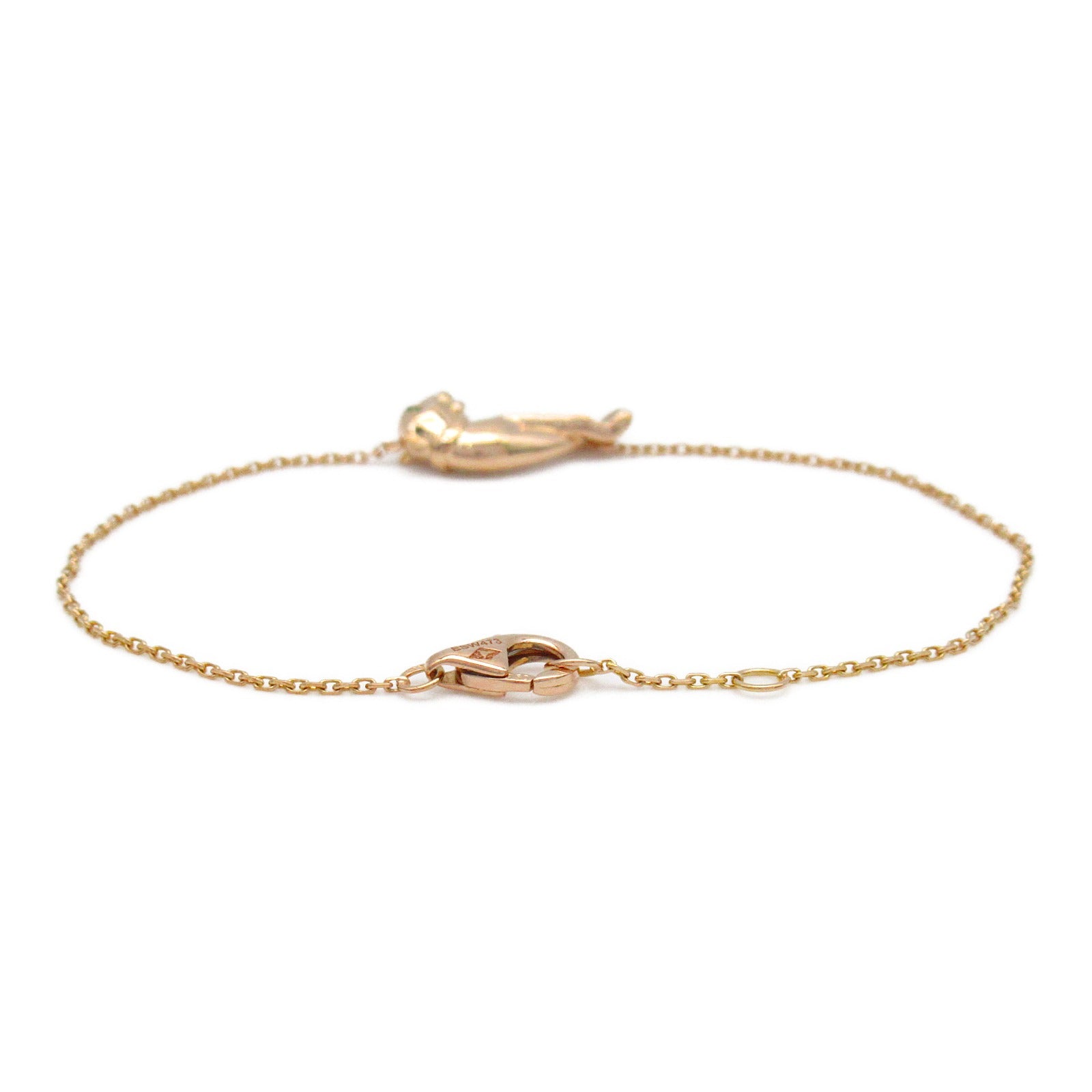 CARTIER 【激減優惠】18K玫瑰金Panthere Tsavorite Onyx Bracelet沙弗萊石/瑪瑙手鏈
