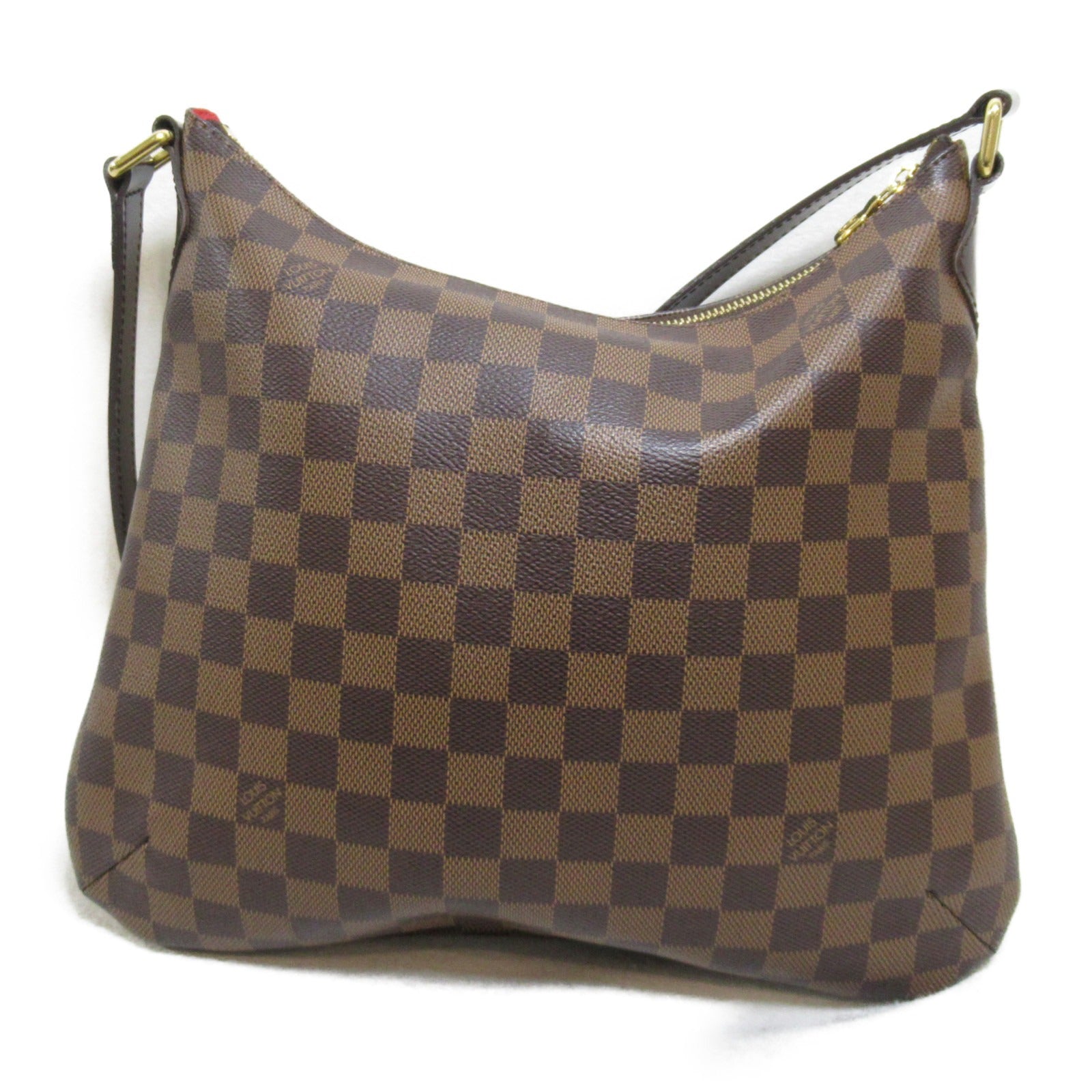 LOUIS VUITTON Damier Bloomsbury PM金扣肩背袋啡色