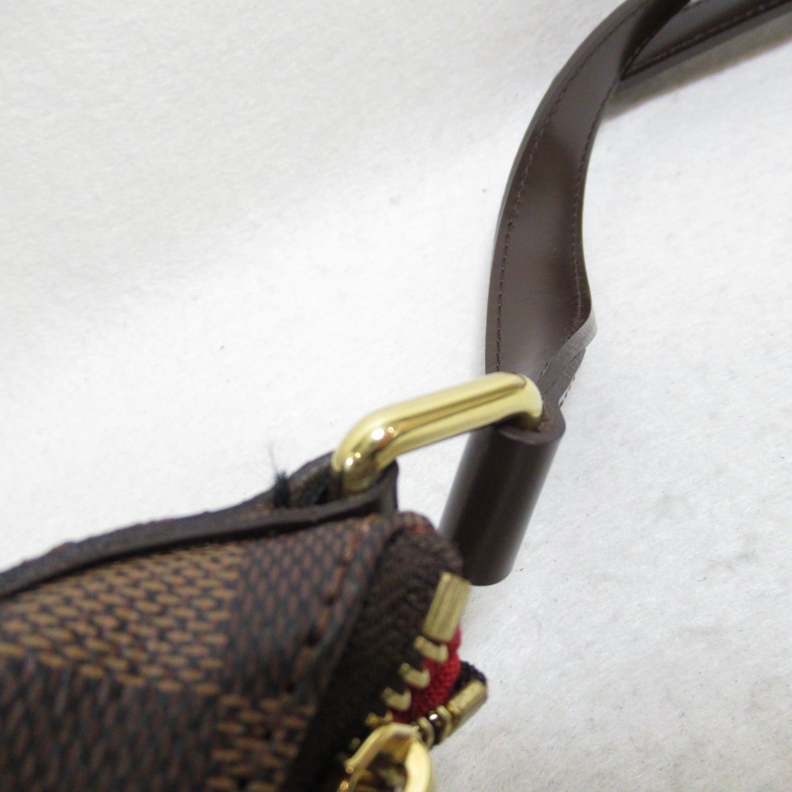 LOUIS VUITTON Damier Bloomsbury PM金扣肩背袋啡色