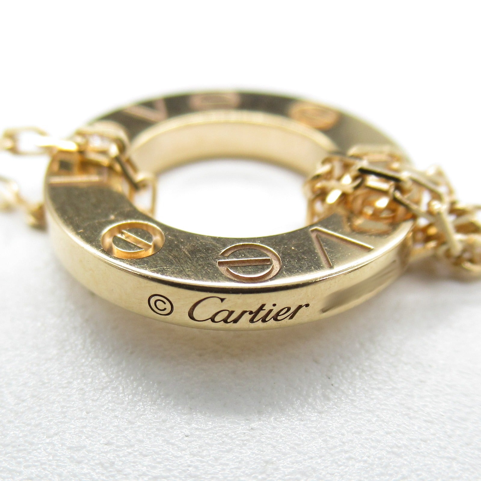 CARTIER 18K玫瑰金Love Circle Diamond Breath鑽石手鏈