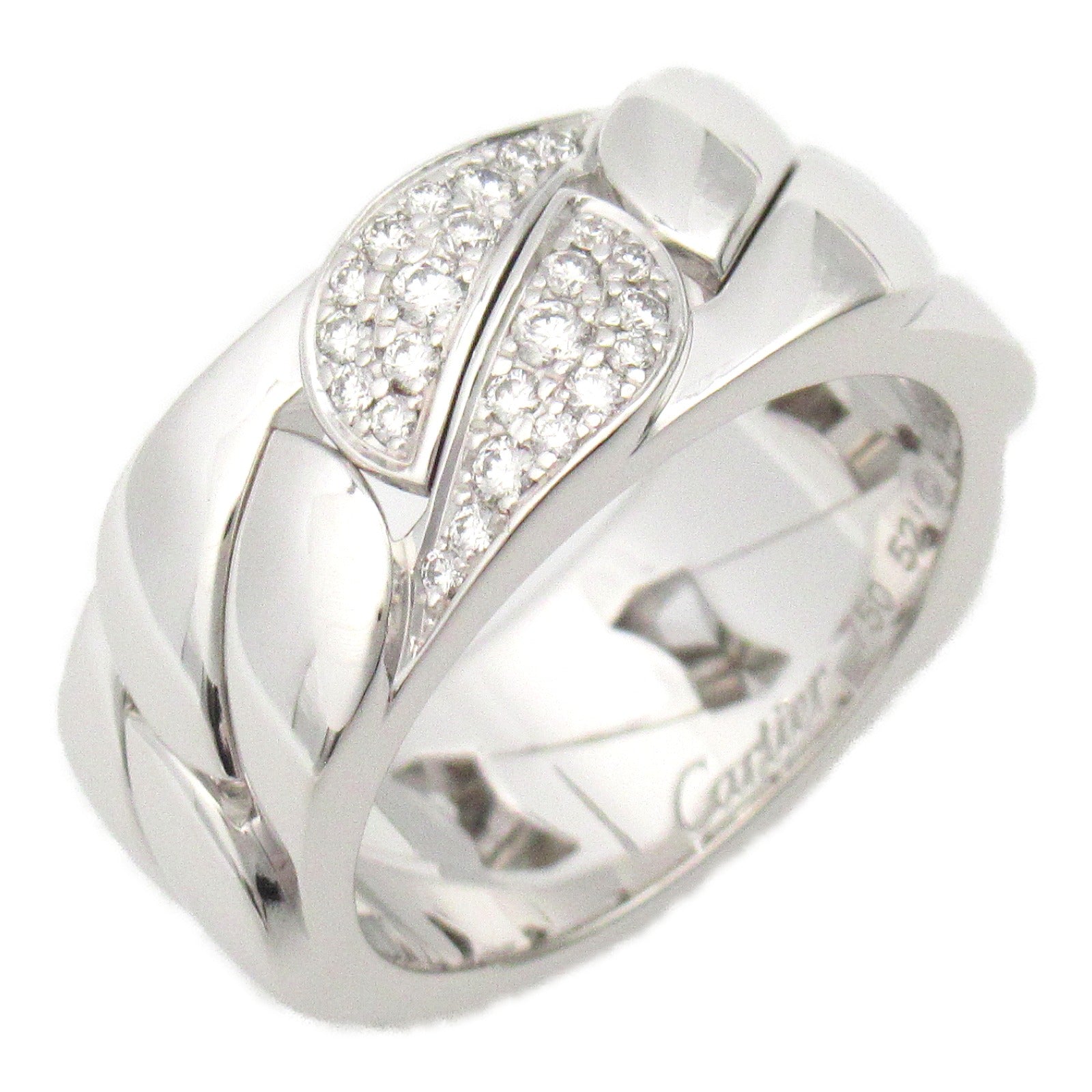 CARTIER 【激減優惠】18K白金Diamond Ring鑽石戒指Cartier#52/US#6