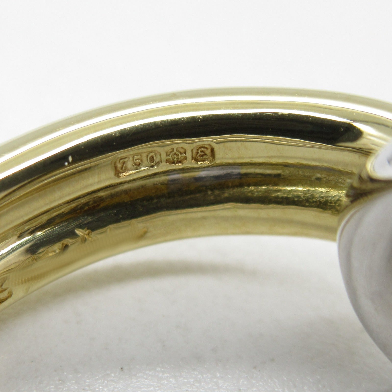 CARTIER 18K黃金18K白金Ring戒指US#4