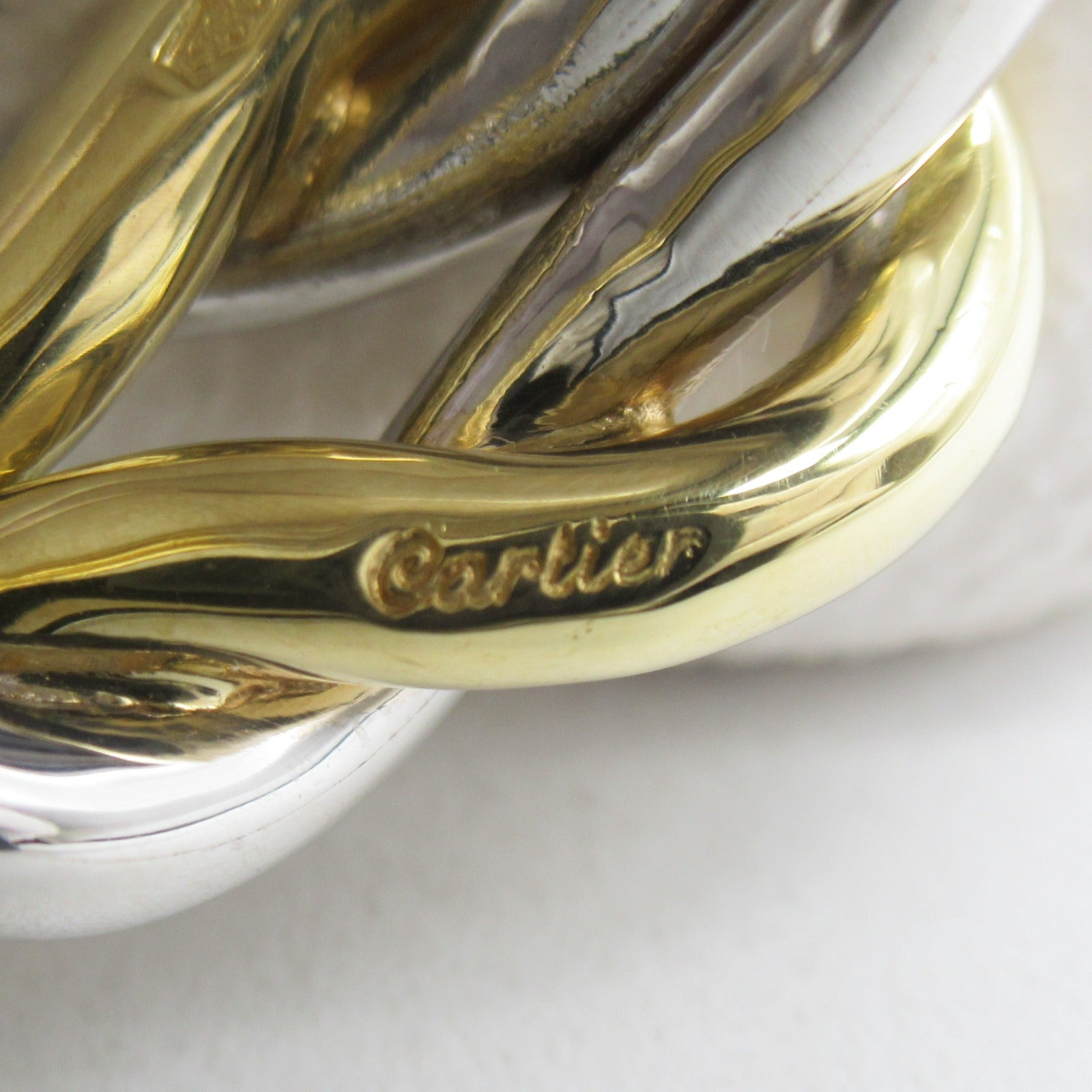 CARTIER 18K黃金18K白金Ring戒指US#4